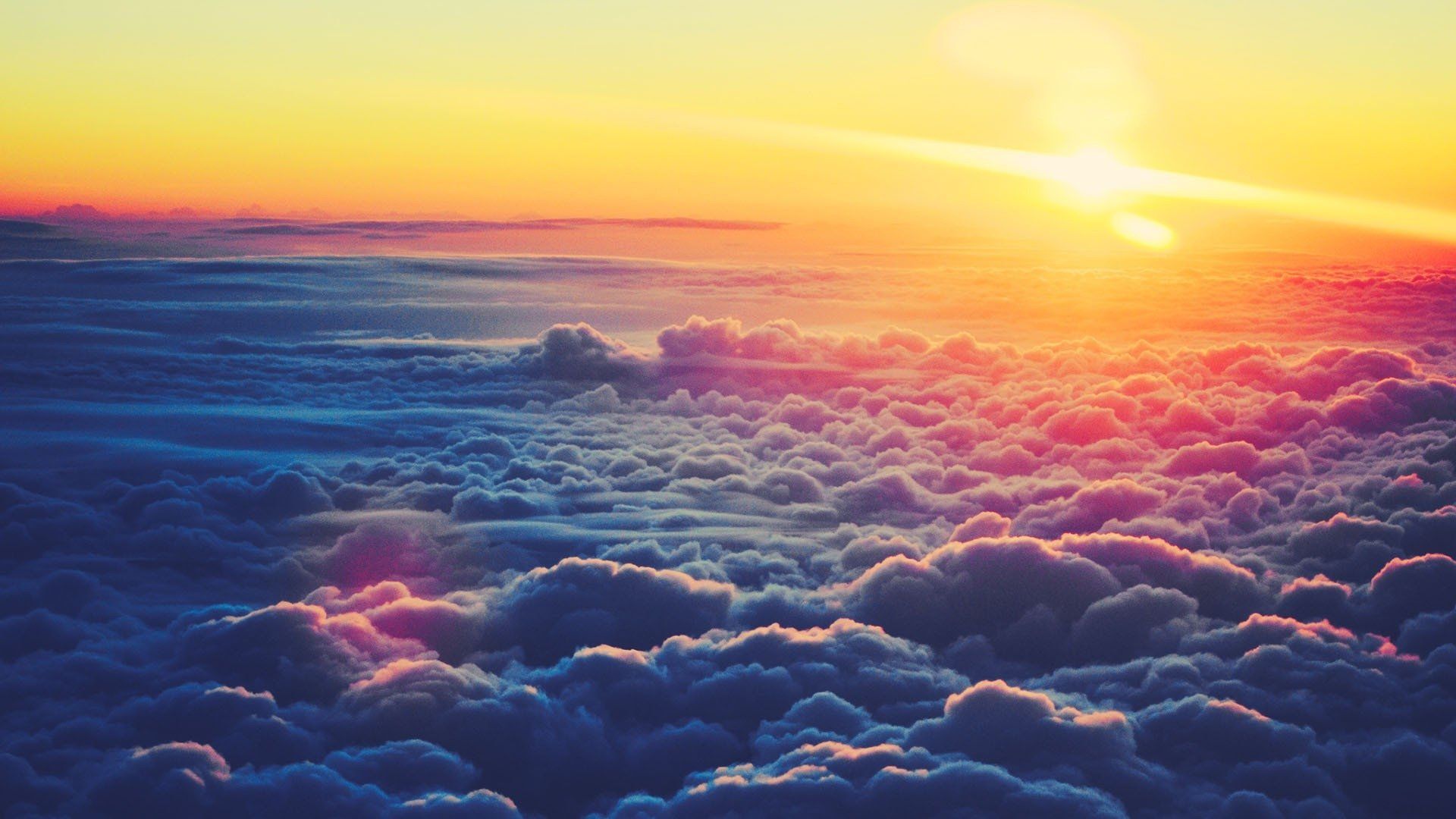 1920x1080 Serene Sunset Over Clouds Wallpaperx1080