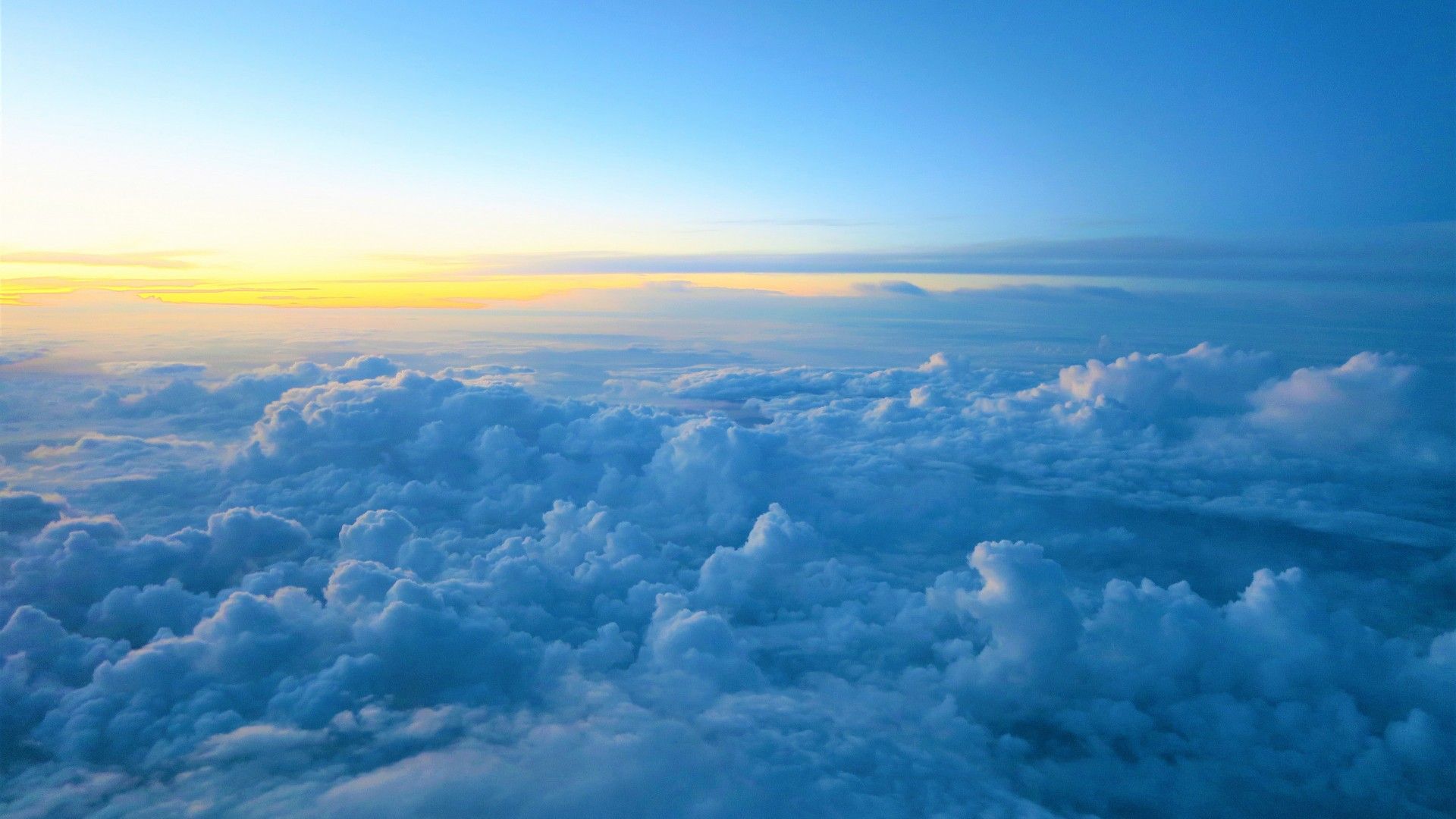 1920x1080 Beautiful White Clouds Blue Sky Nature Background 4K HD Nature Wallpaper