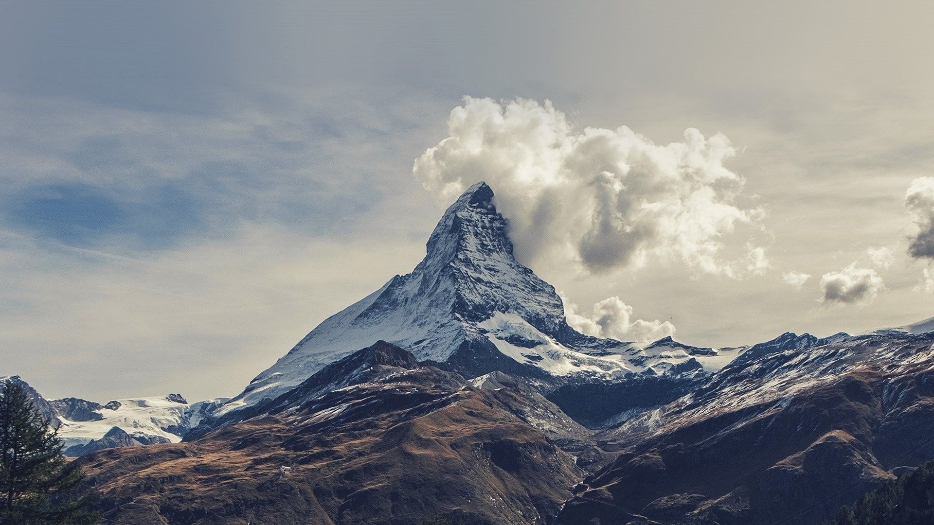1920x1080 Free photo: Mountain With Clouds, Day, Daytime