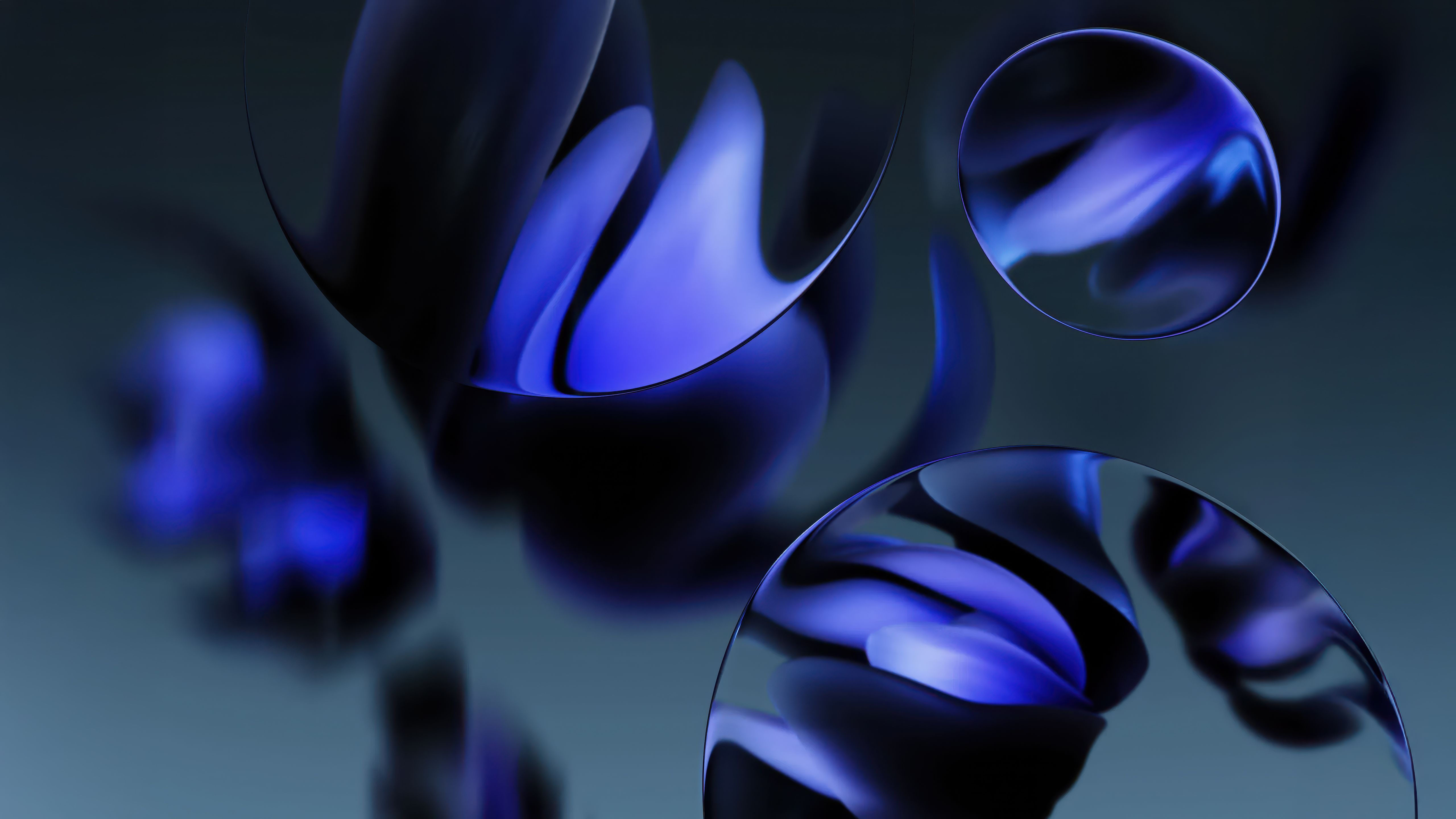 5120x2880 Lilac Wallpaper 4K, Abstract art, Dark blue, 5K