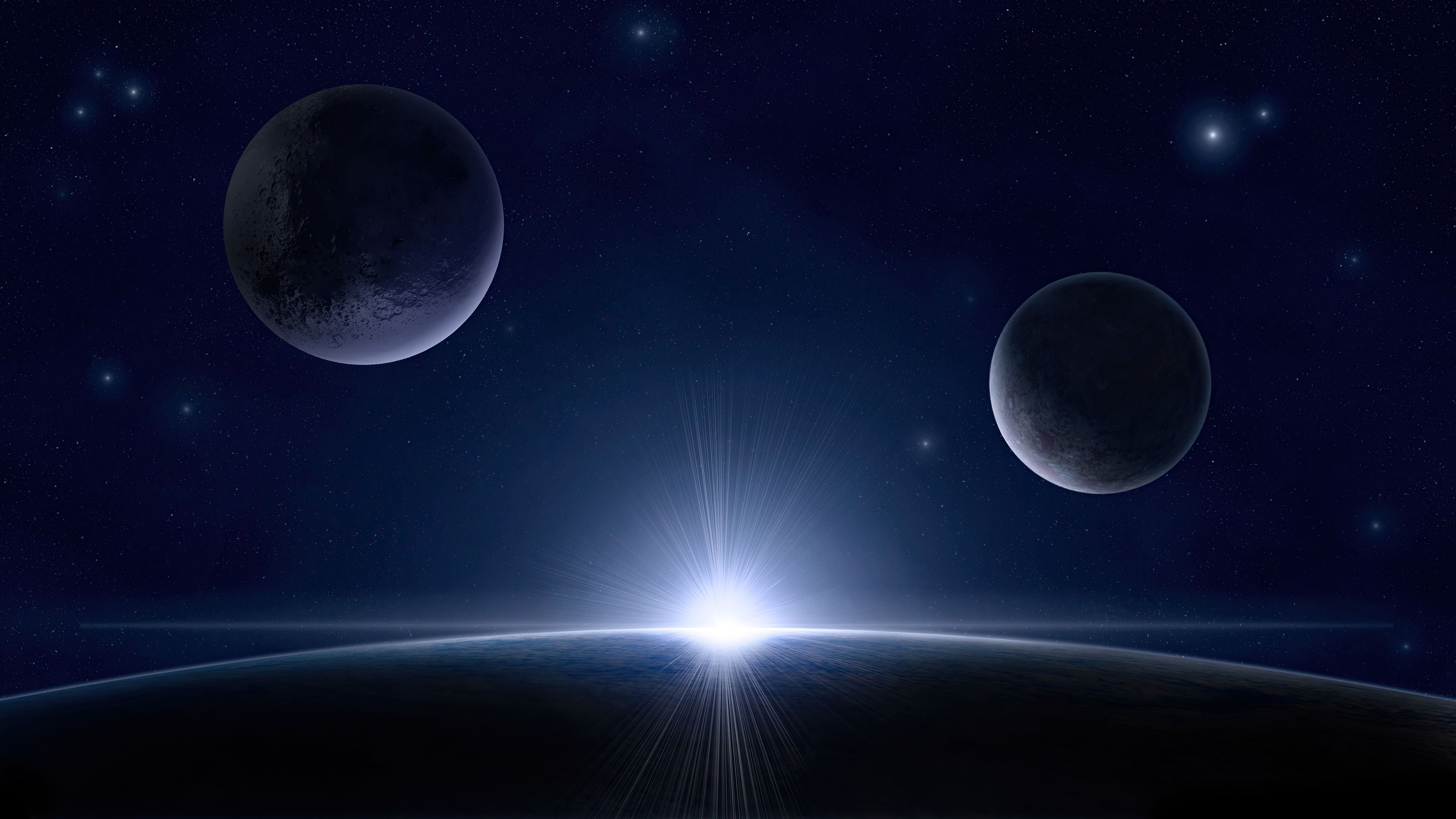 5120x2880 Cold Blue Space 5k Wallpaper, HD Digital Universe Wallpaper, 4k Wallpaper, Image, Background, Photos and Picture