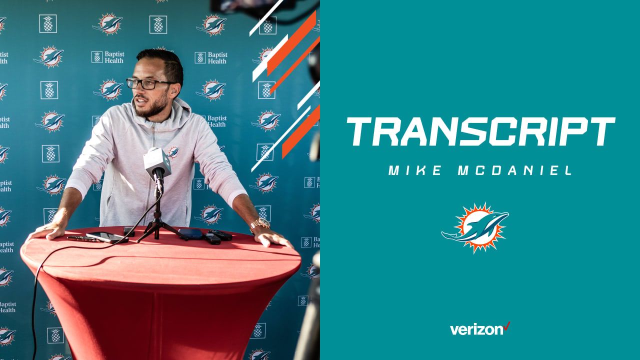 1280x720 Transcript. Mike McDaniel's Media Availability