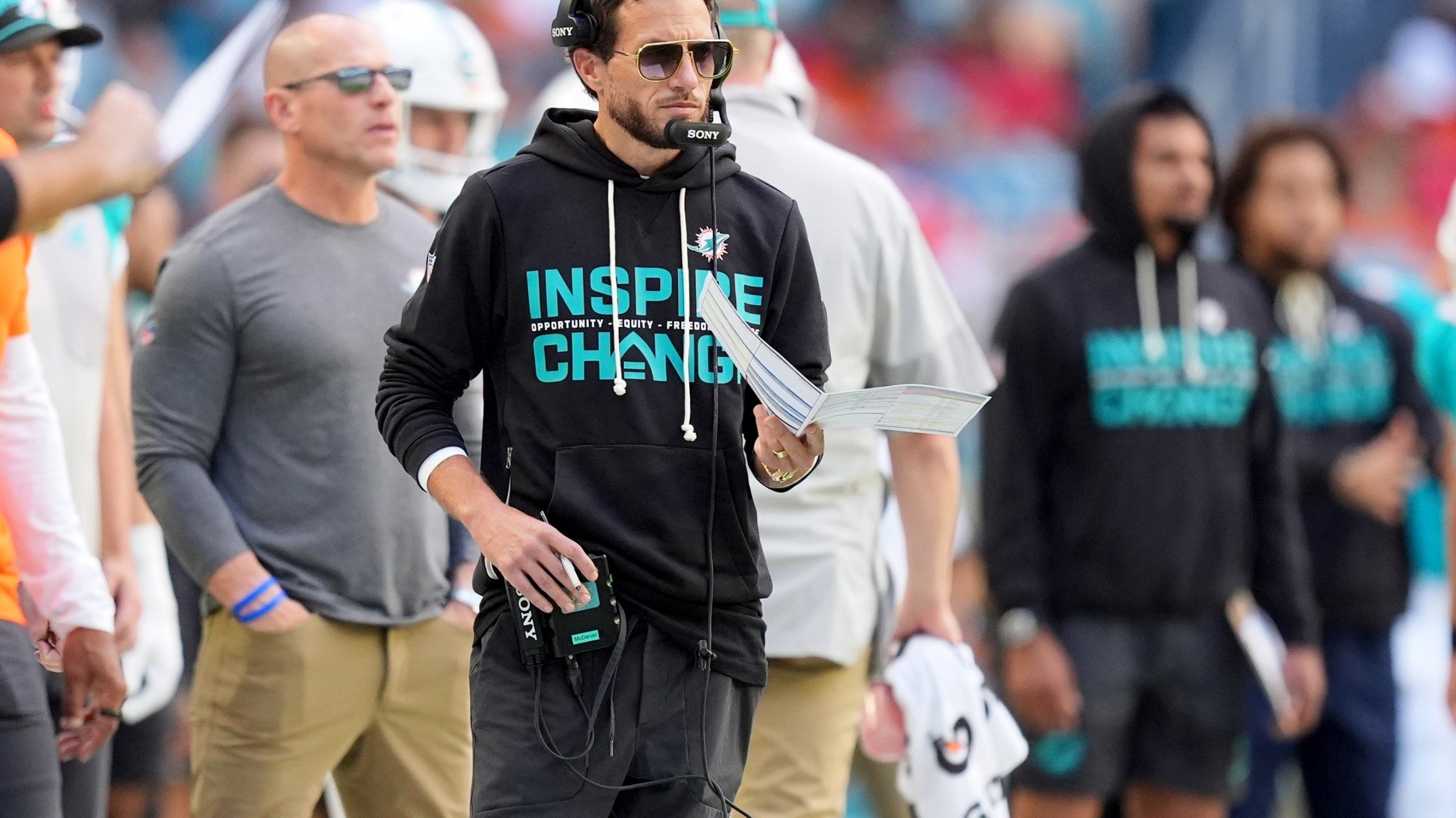2560x1440 Lions have reached out to Mike McDaniel about their offensive coordinator opening, AP source says