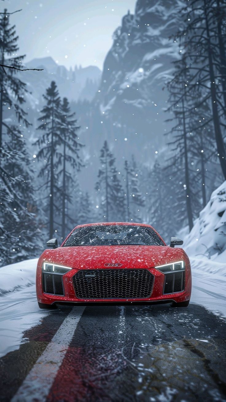 736x1308 Audi car image. Red audi car winter, Winter car wallpaper ideas, Audi car aesthetic