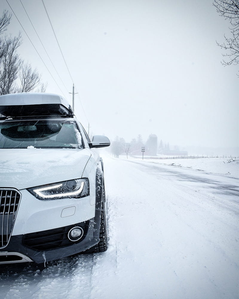 800x1000 HD audi a4 snow wallpaper