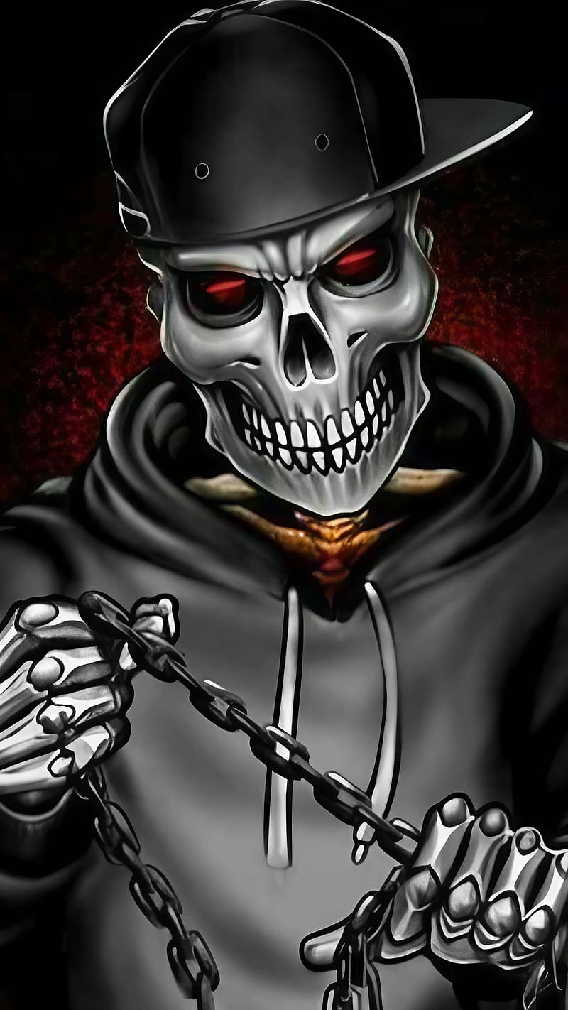 800x1422 Bhoot Khatarnak, Skull Wearing Cap, HD phone wallpaper