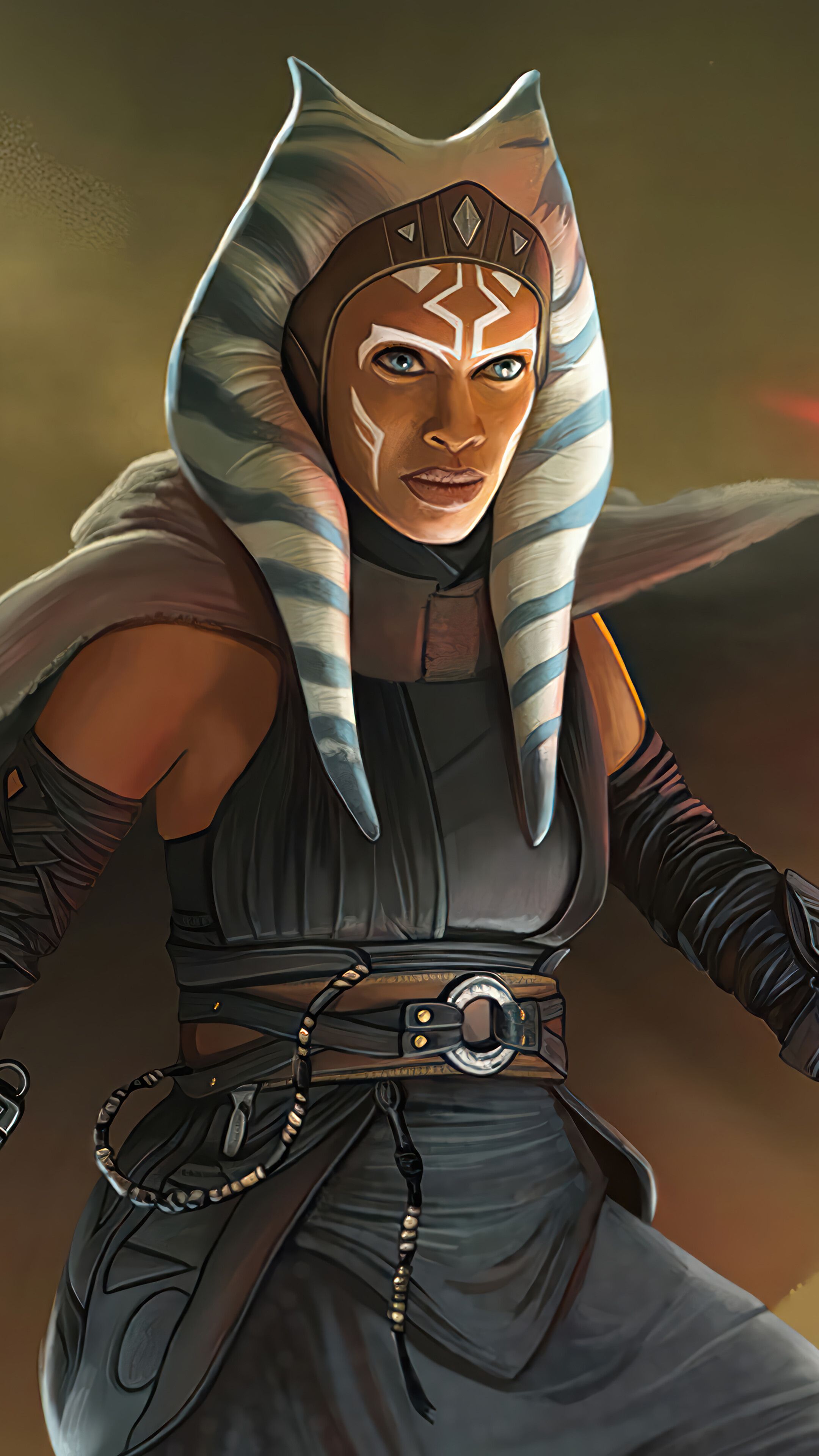 2160x3840 Ashoka Tano Art Disney + Series 4K Wallpaper iPhone HD Phone l