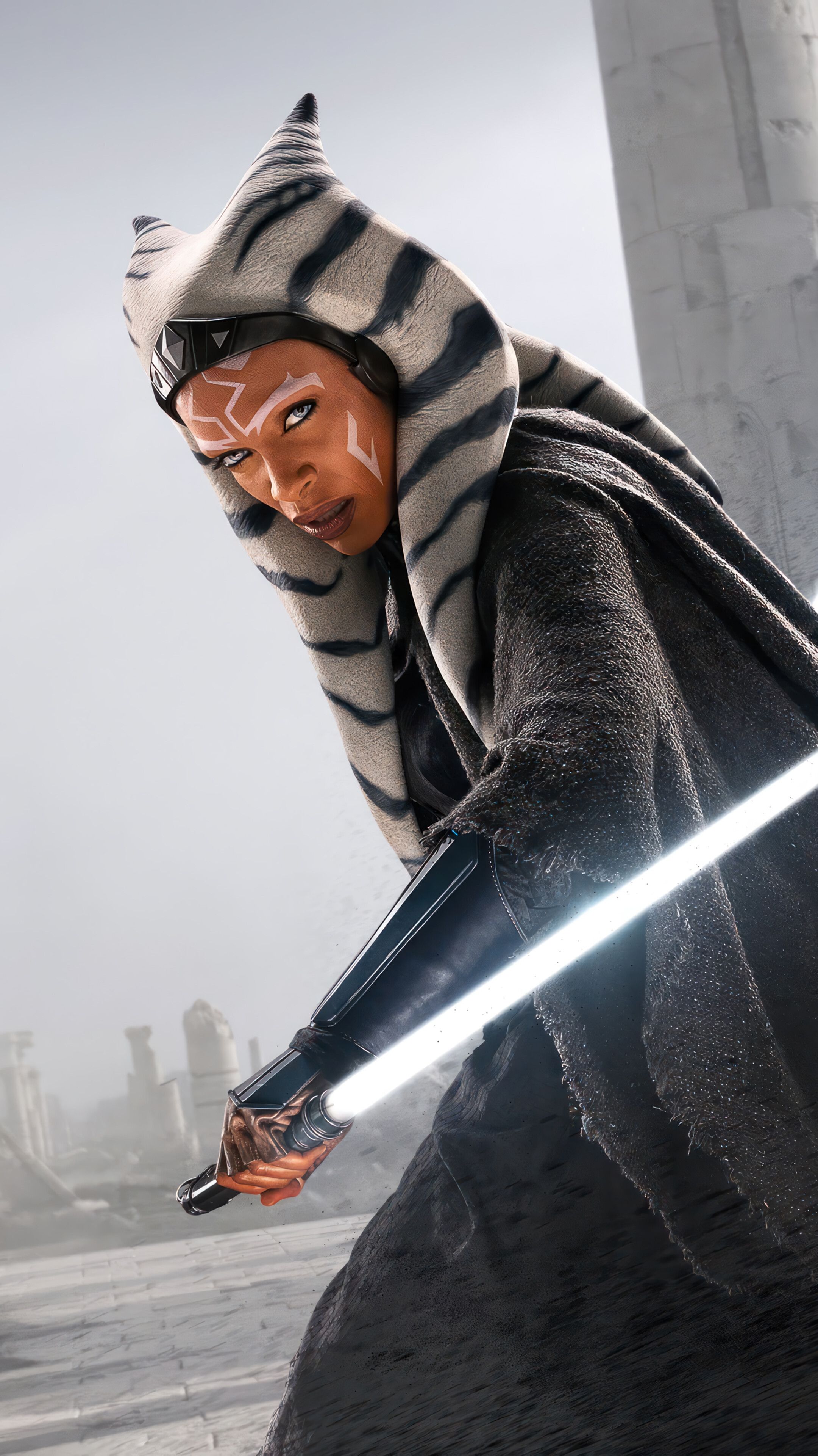 2160x3840 Ashoka Tano Dual Lightsaber Disney + Series 4K Wallpaper iPhone HD Phone l