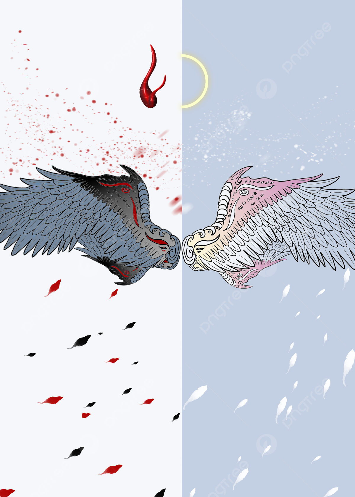 1200x1680 Angel Devil Wings Background Gorgeous Wings Wallpaper Image For Free Download