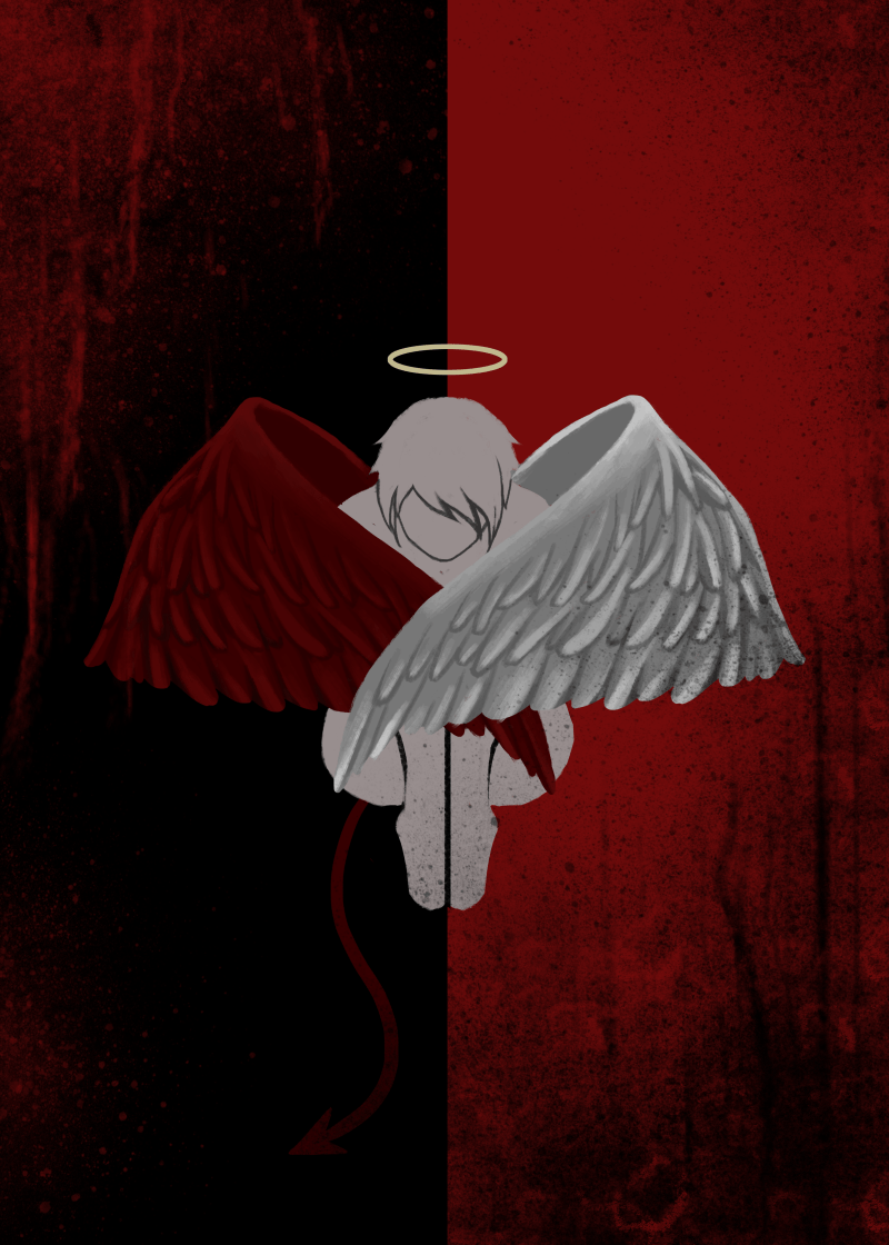 800x1120 Devil Angel Bloodship Background. PSD Free Download
