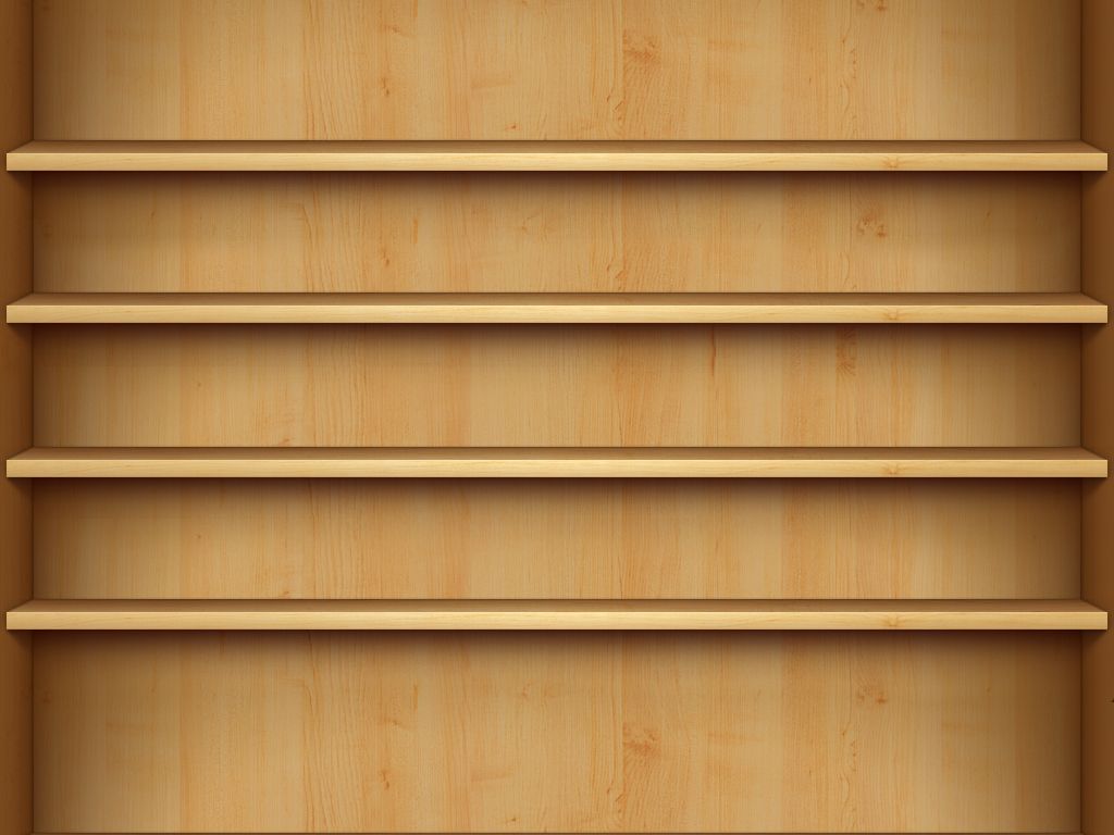 1024x768 Empty Bookshelf Wallpaper