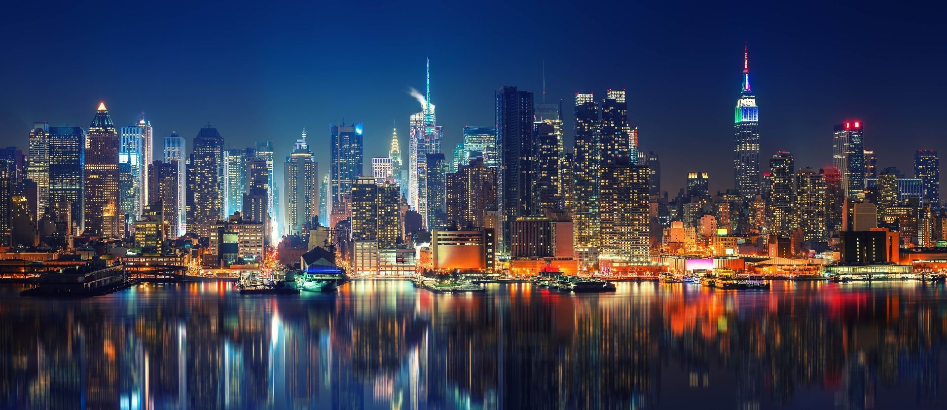 1920x831 wallpaper New York skyline