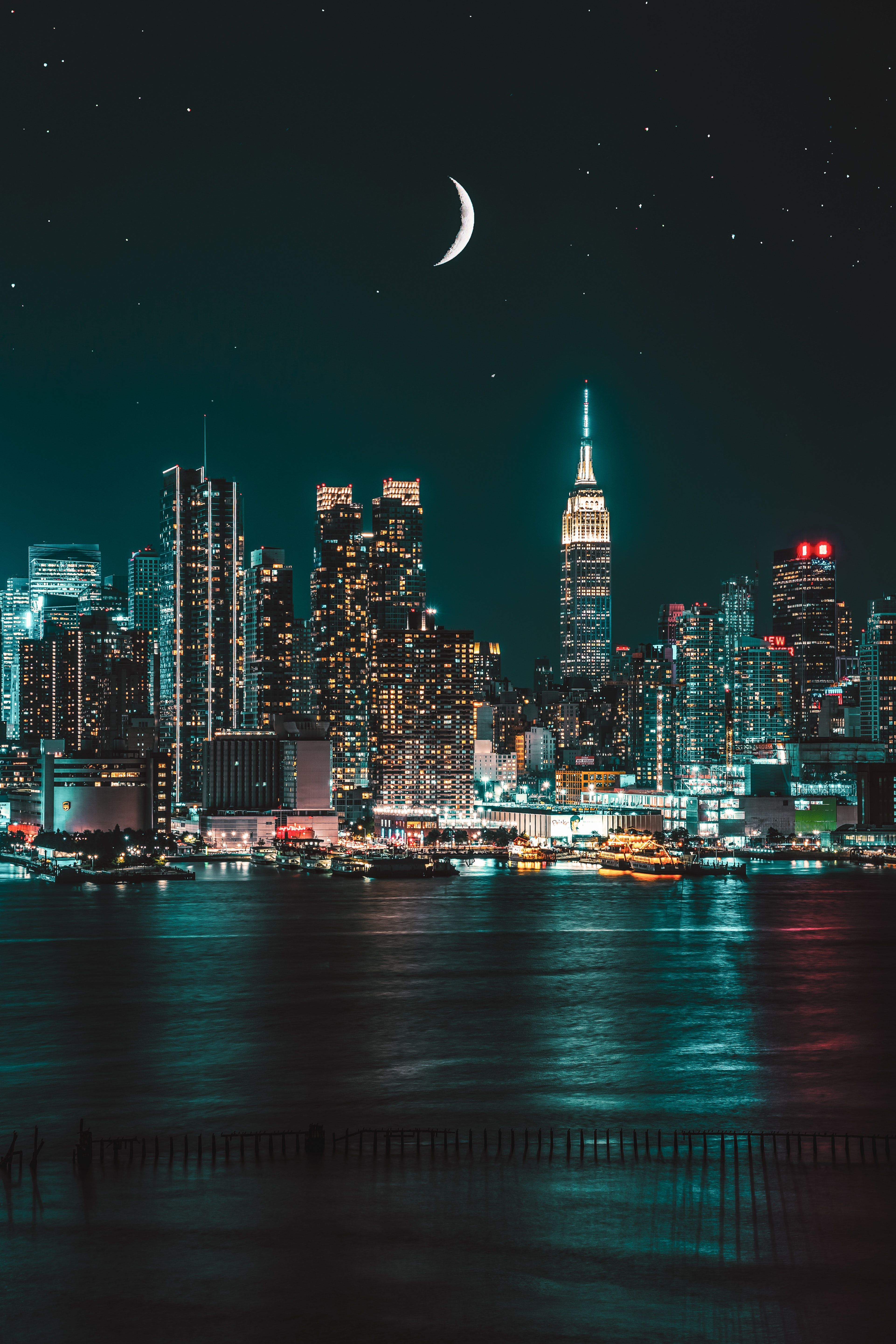3843x5765 Late Night City Wallpaper