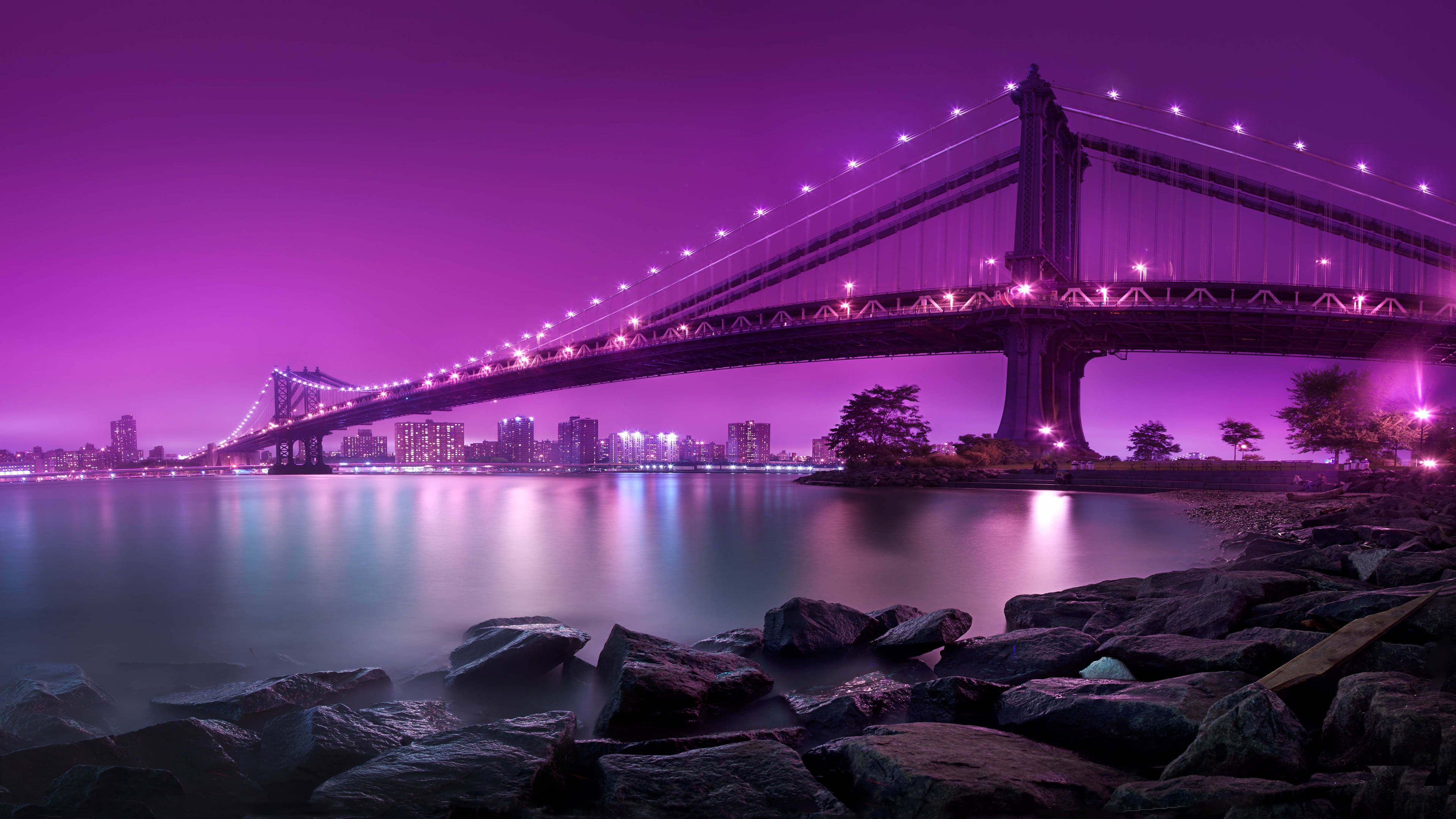 3840x2160 New York at Night Wallpaper