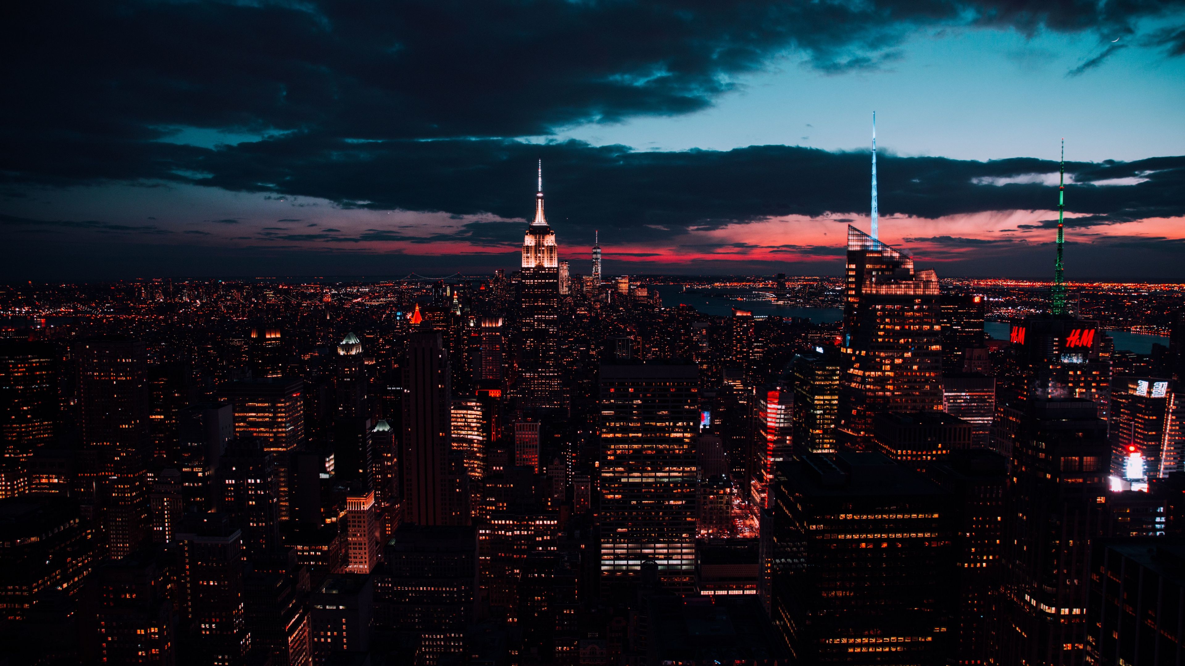3840x2160 New York at Night Wallpaper