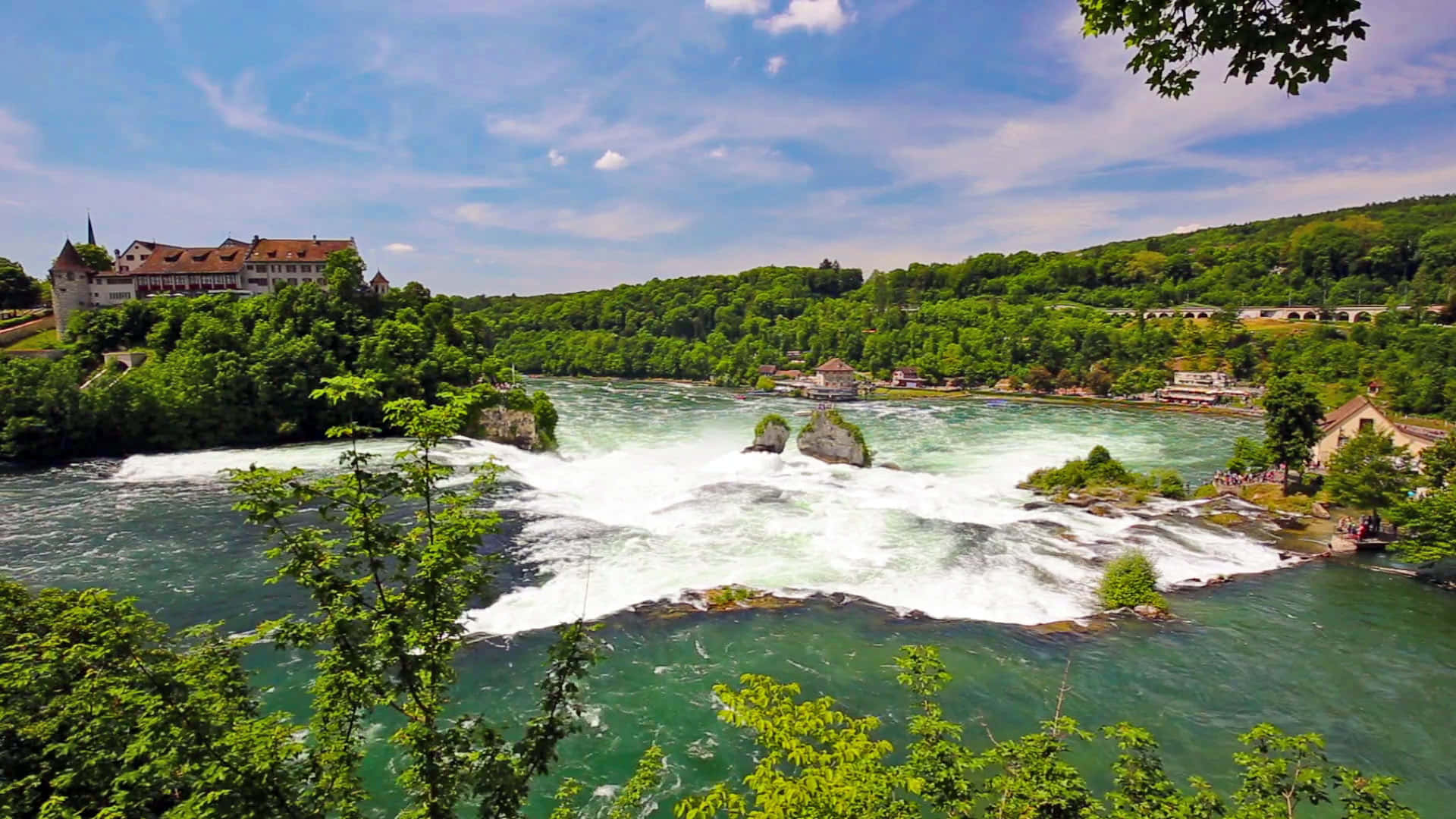 1920x1080 Download Schaffhausen Rheinfall Panorama Wallpaper