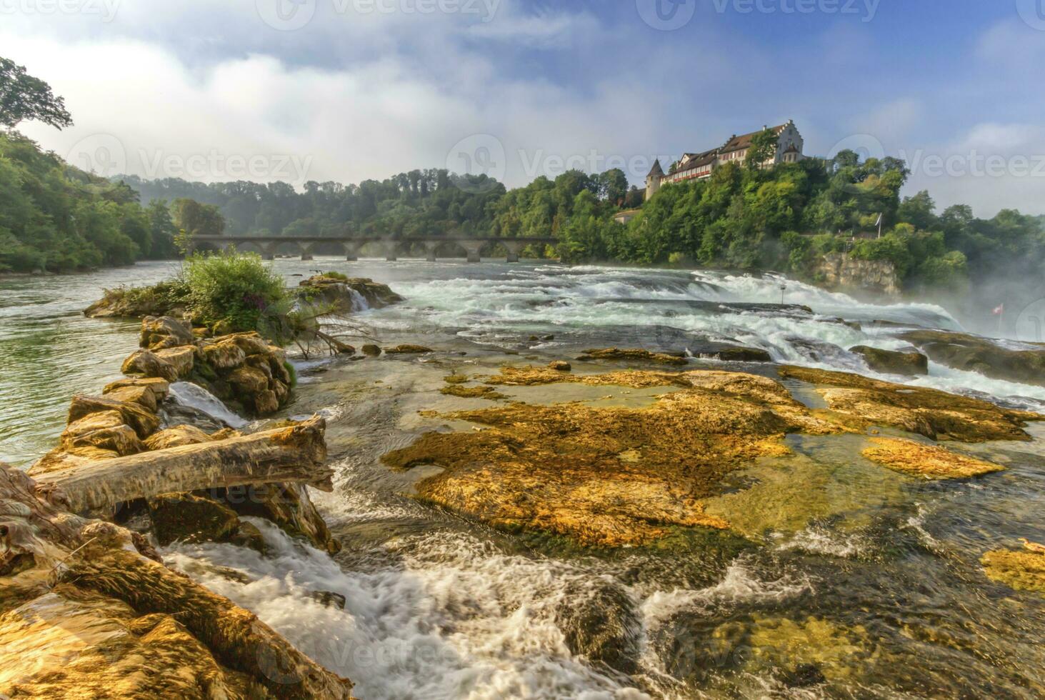 1463x980 View of Rhine falls Rheinfalls.The famous rhine falls in the swiss near the city of Schaffhausen