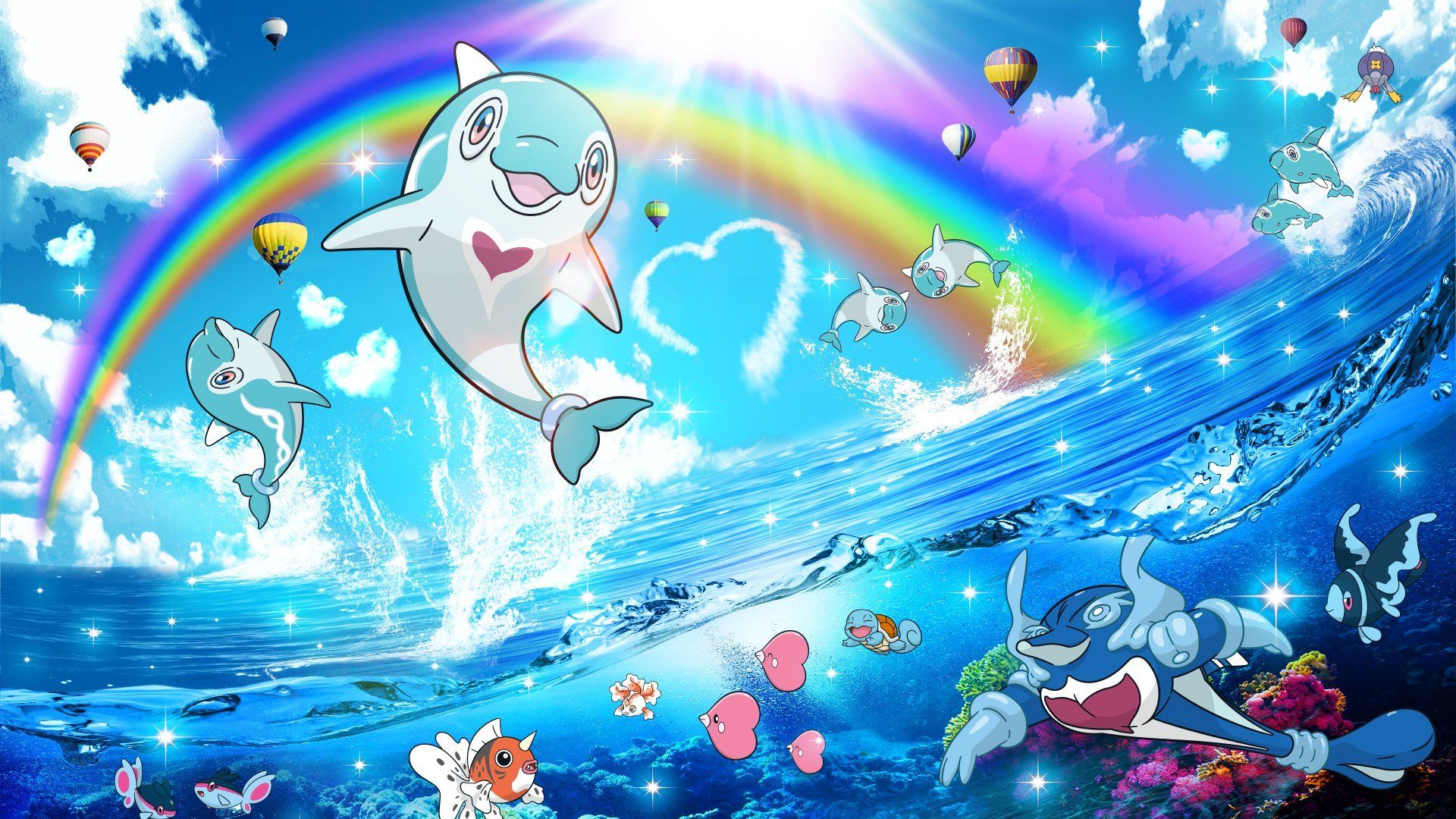 1920x1080 The Pokemon Twitter has posted an HD Palafin desktop and phone wallpaper!