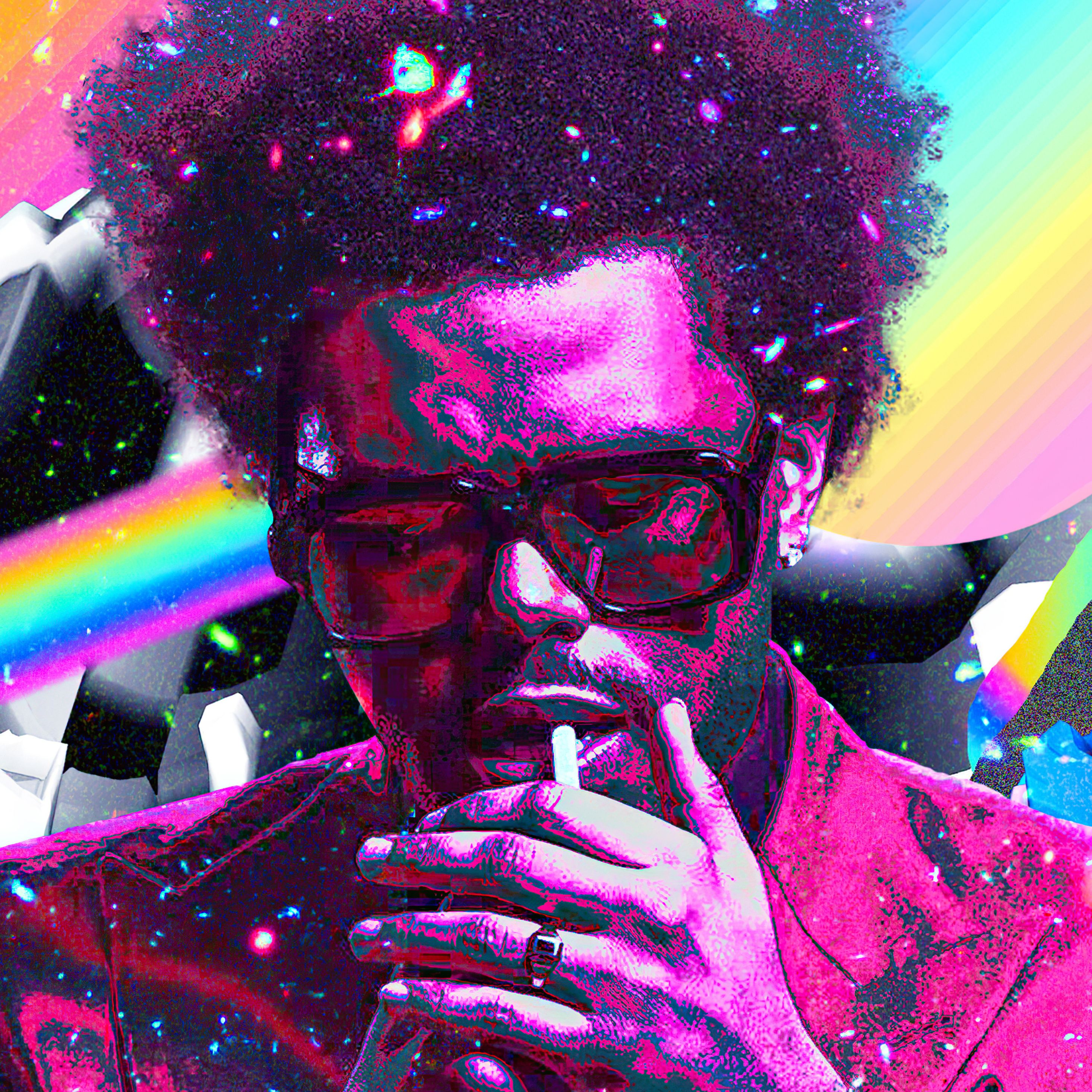 2932x2932 The Weeknd Colorful Paintart 4k iPad Pro Retina Display , HD 4k Wallpaper, Image, Background, Photos and Picture