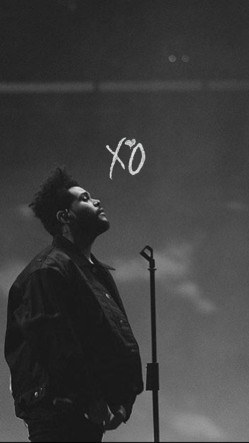 800x1423 The weeknd, black and white, xo, HD phone wallpaper