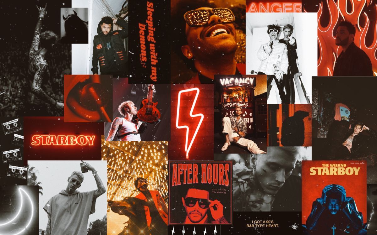 1200x750 The Weeknd Red Vibes Computer Background