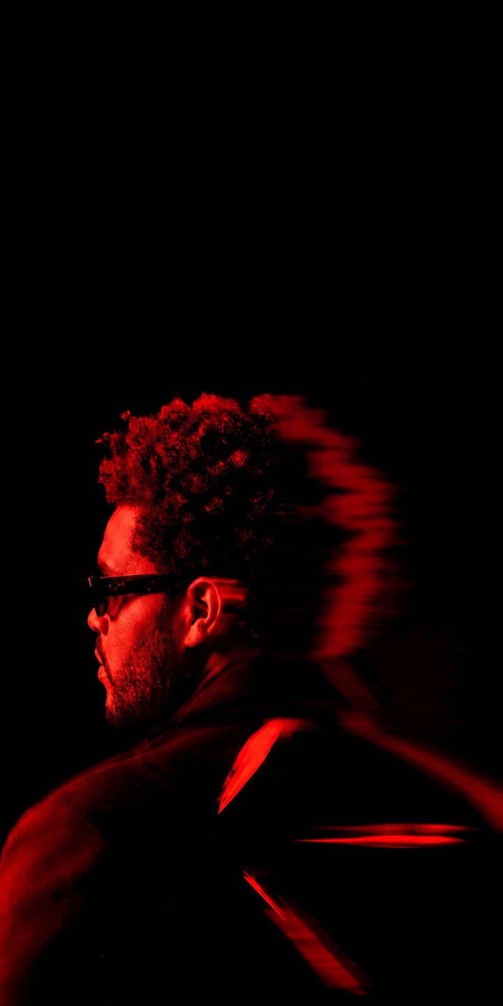 720x1440 The Weeknd Red Glow Wallpaper