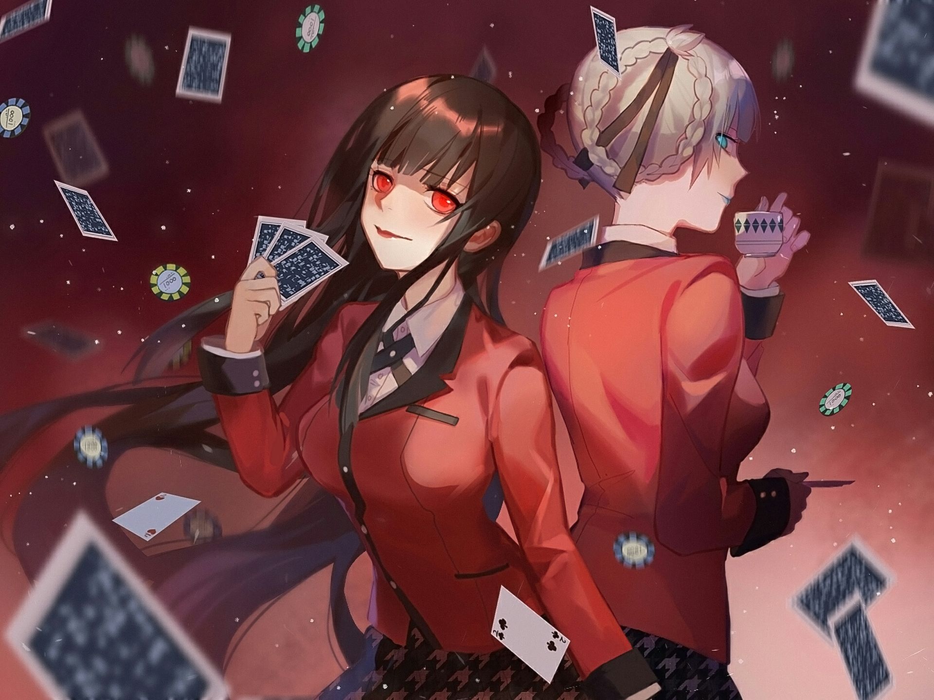 1920x1440 Download Mary Saotome Anime Kakegurui Twin HD Wallpaper