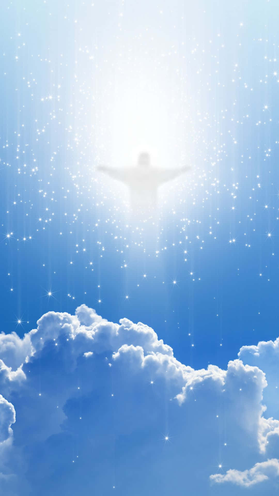 1080x1920 Download The Holy Spirit Of Jesus In Heaven Wallpaper