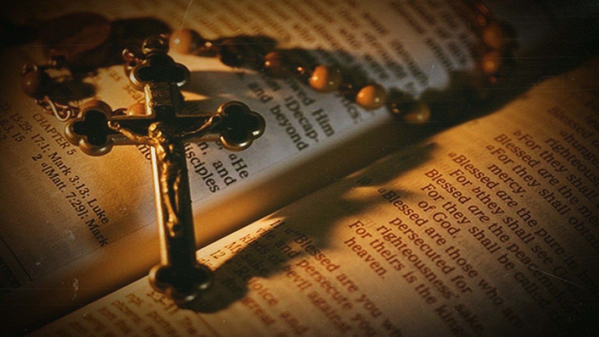 1920x1080 Jesus Christ, Holy Bible, Holy rosary, Christianity, Lights, Praying, Cross Wallpaper HD / Desktop and Mobile Background