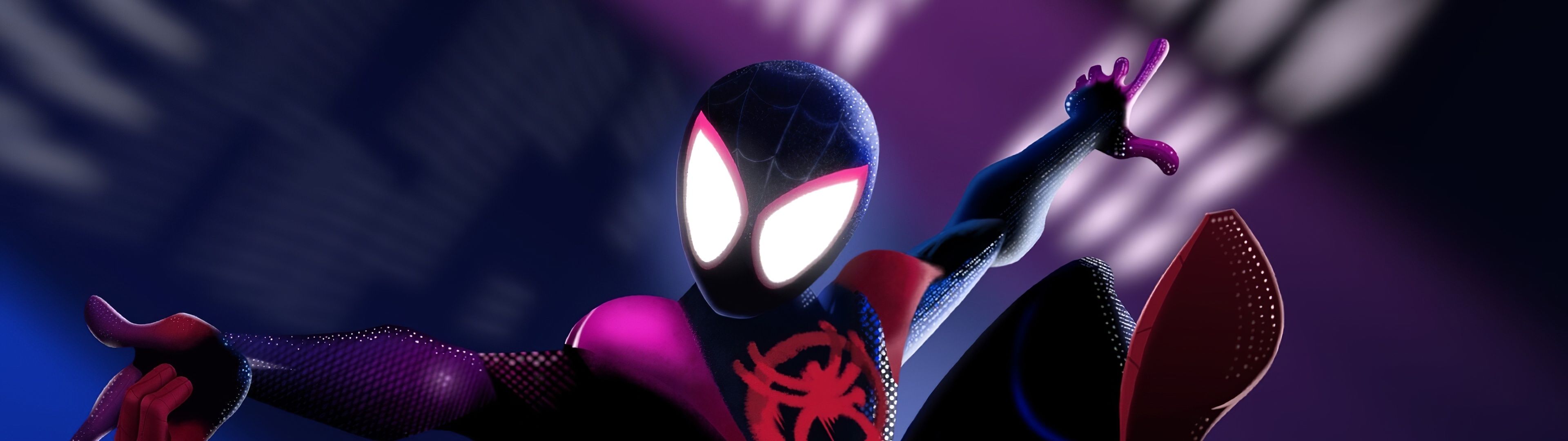 3840x1080 Miles Morales Wallpaper 4K, Spider Man, Marvel Comics