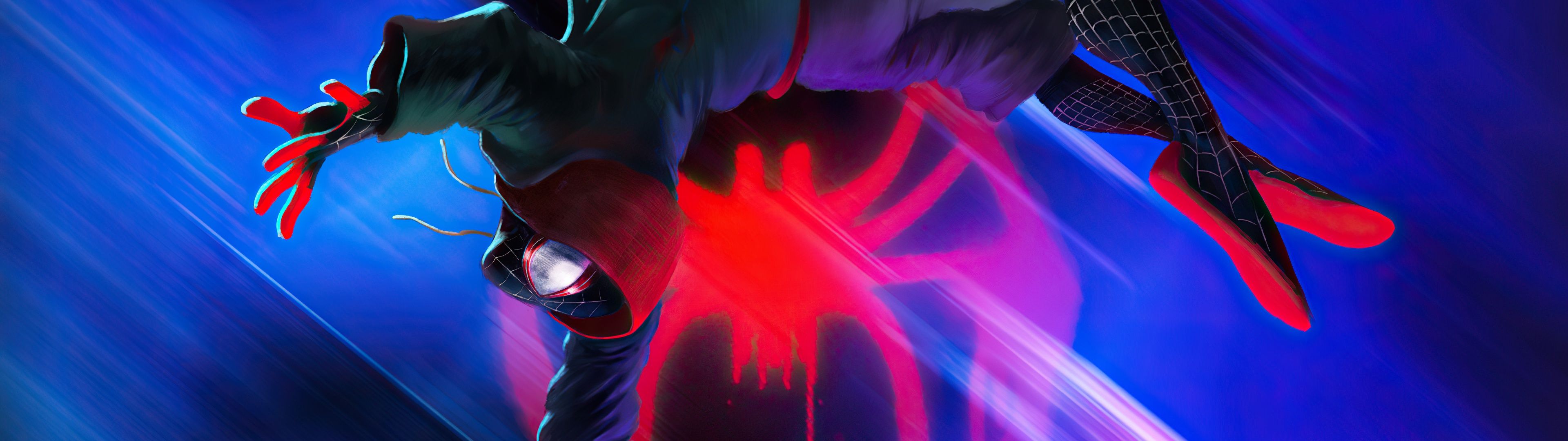 3840x1080 Miles Morales Wallpaper 4K, Spider Man: Into The Spider Verse