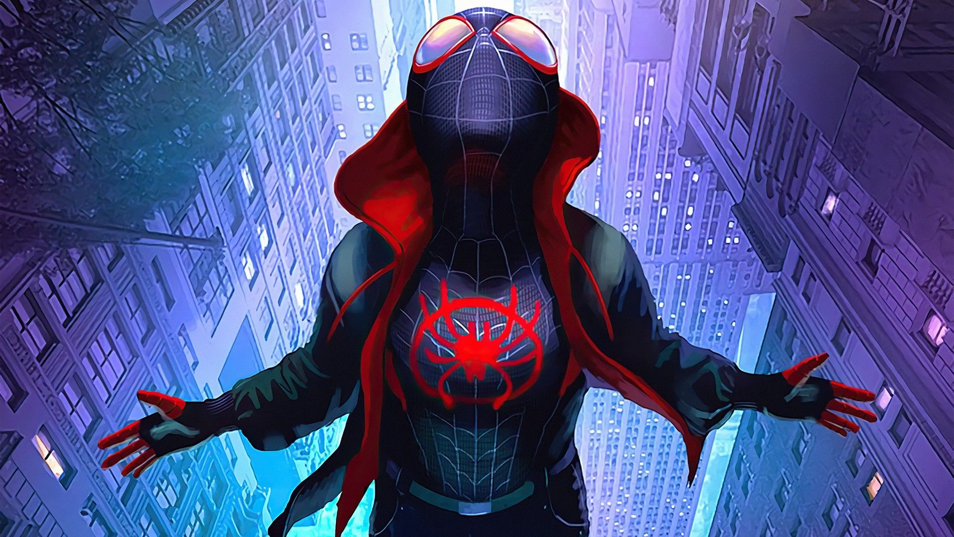 1920x1080 Marvel Comics Miles Morales Spider Man HD Spider Man Into The Spider Verse Wallpaper