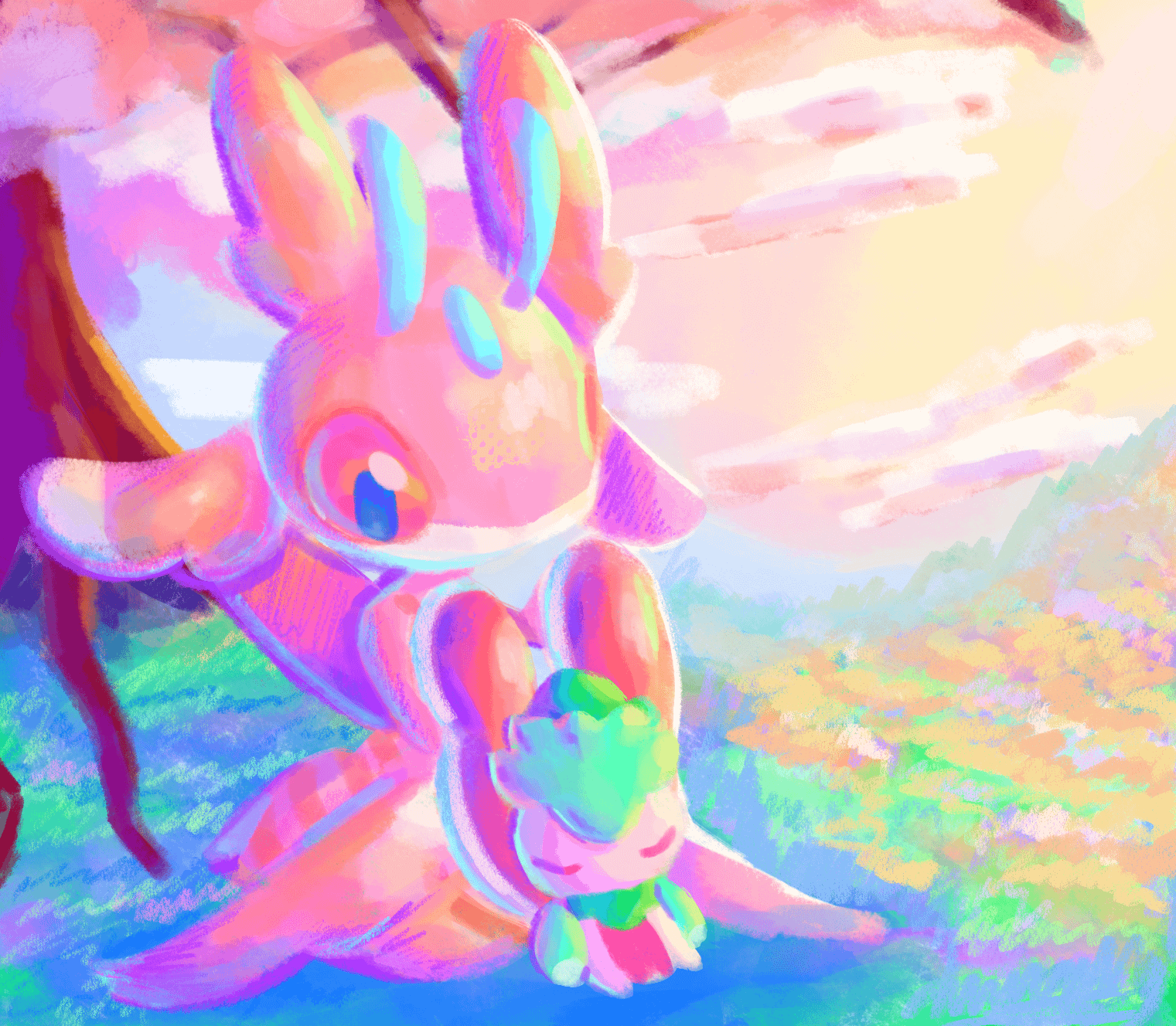 1521x1328 OC) Lurantis & Fomantis