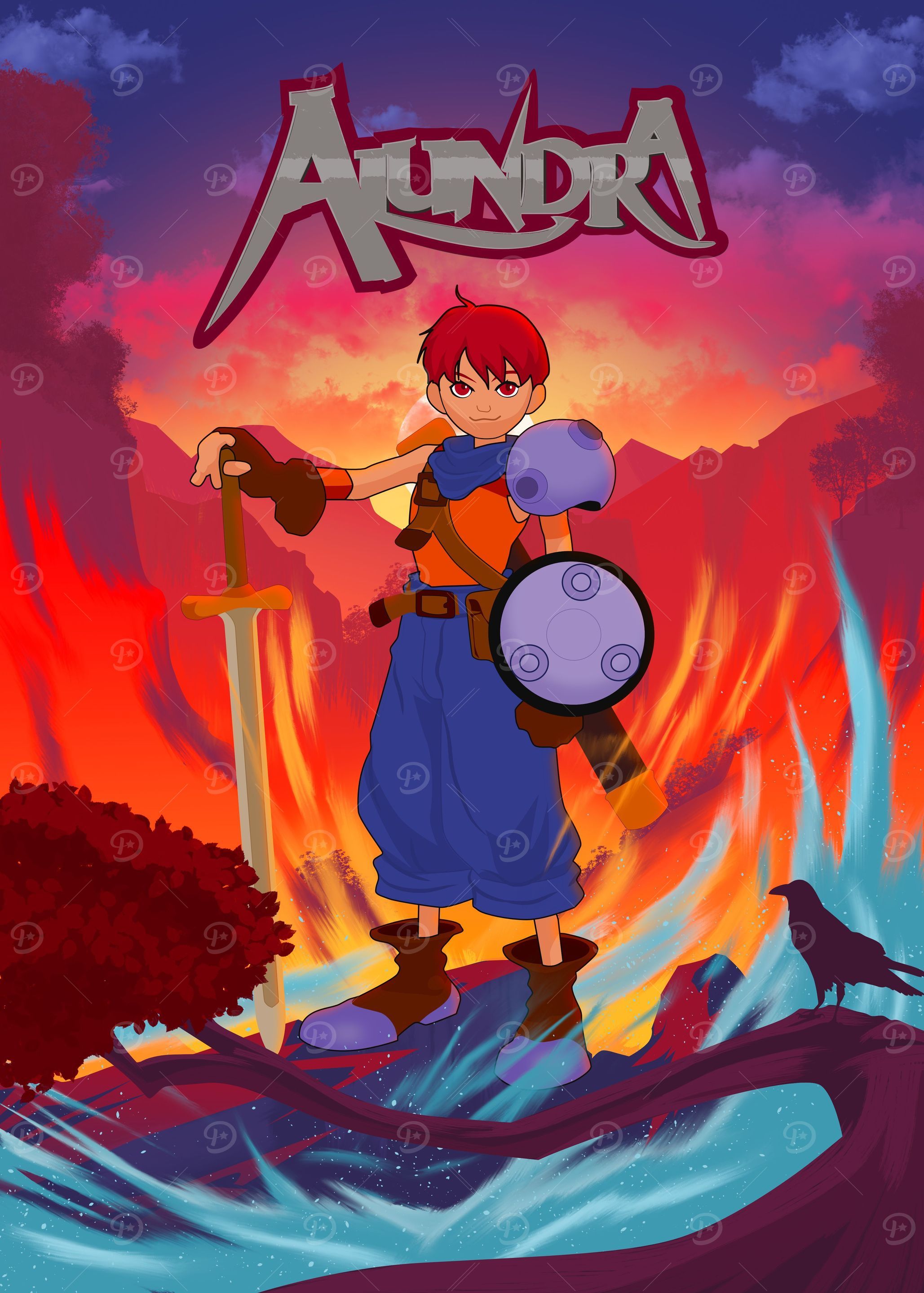 2057x2880 'alundra' Poster, picture, metal print, paint