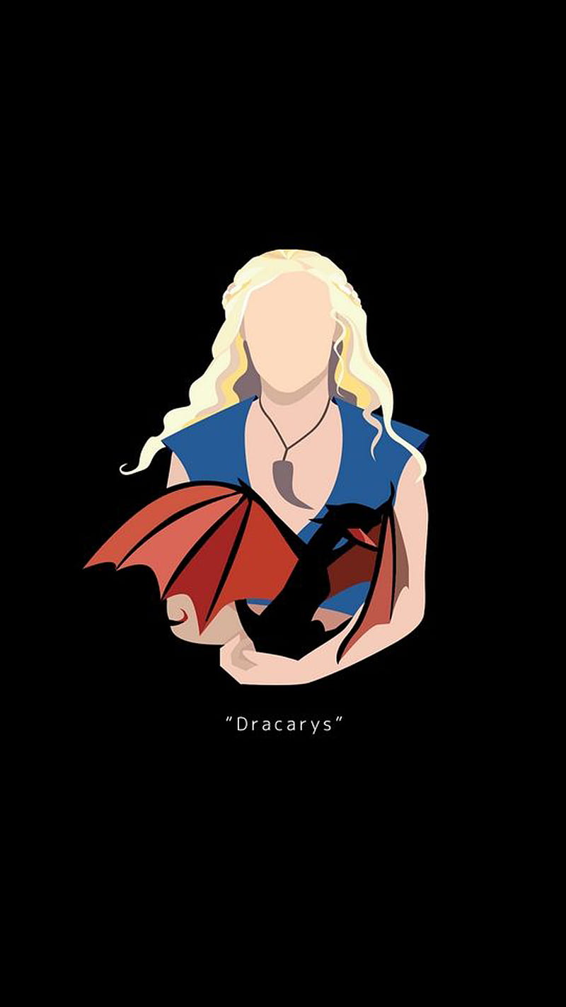 800x1422 Game of Thrones, amoled, dracarys, dragon, minimal, simple, HD phone wallpaper