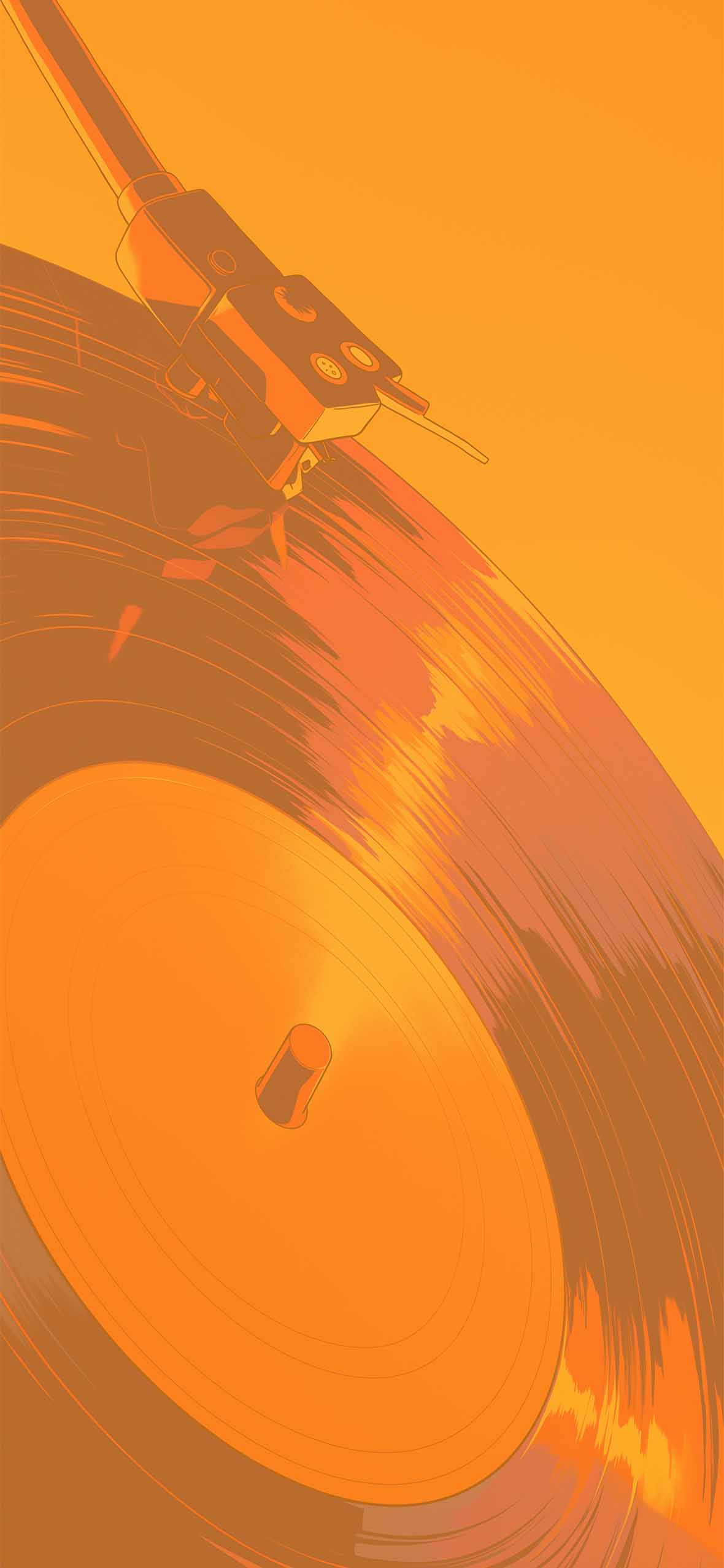 1180x2554 Retro Vinyl Record Player Wallpaper -Aesthetic Wallpaper iPhone