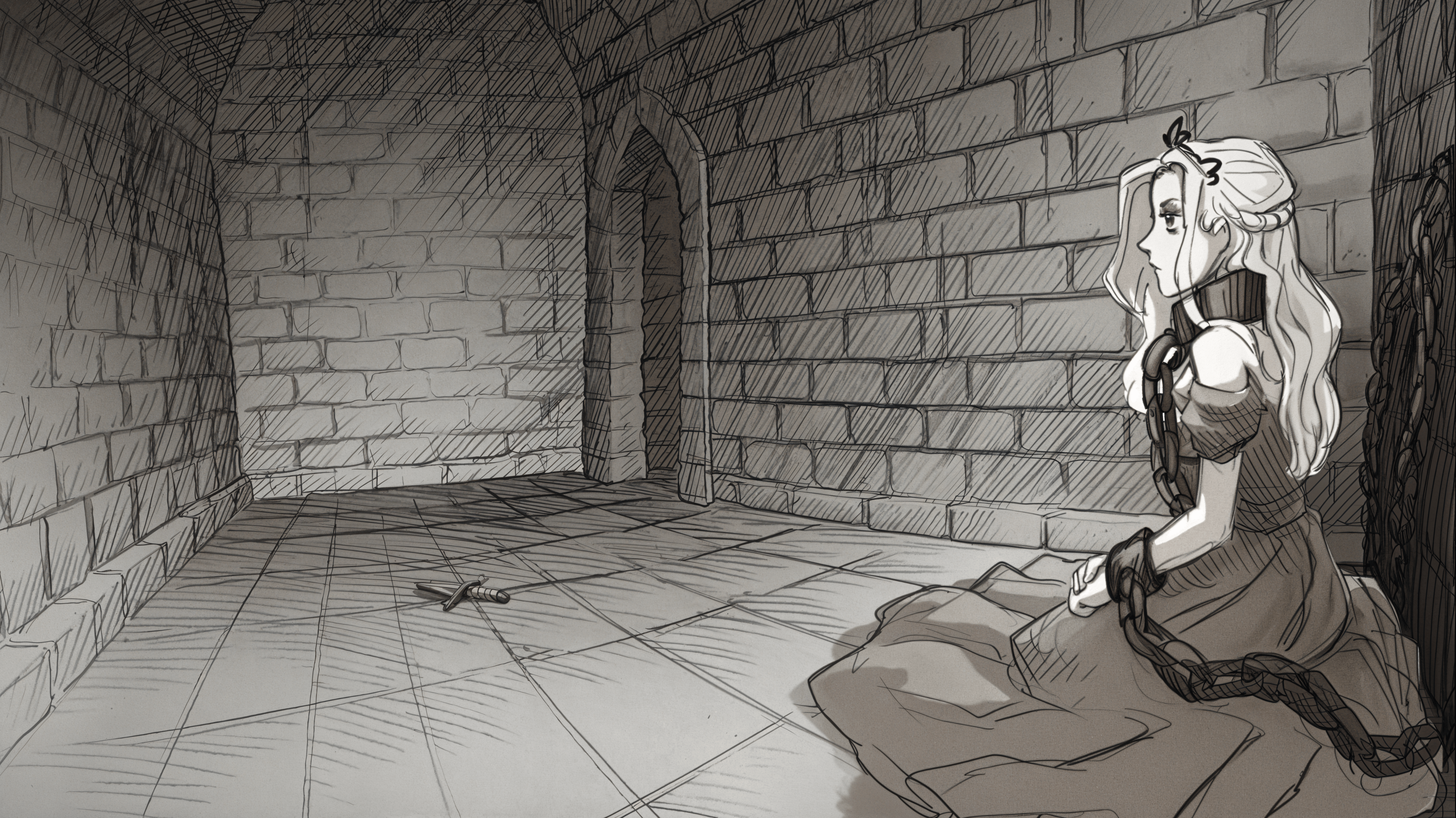 4440x2496 Slay the Princess Ultra HD Wallpaper: A Haunting Scenex2496