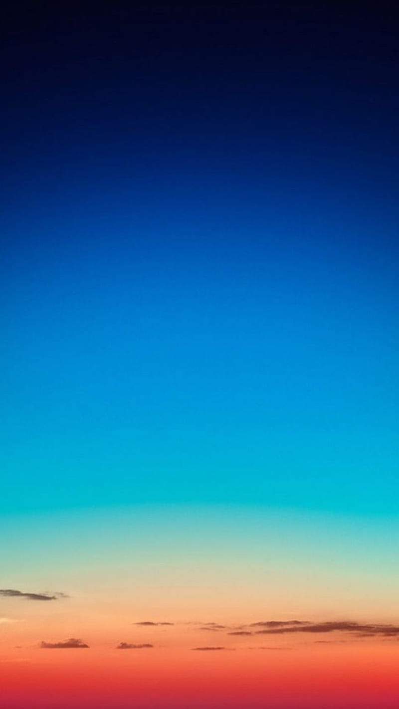 800x1422 Gradient sky, bonito, blue, clouds, galaxy, orange, plus, sunset, HD phone wallpaper