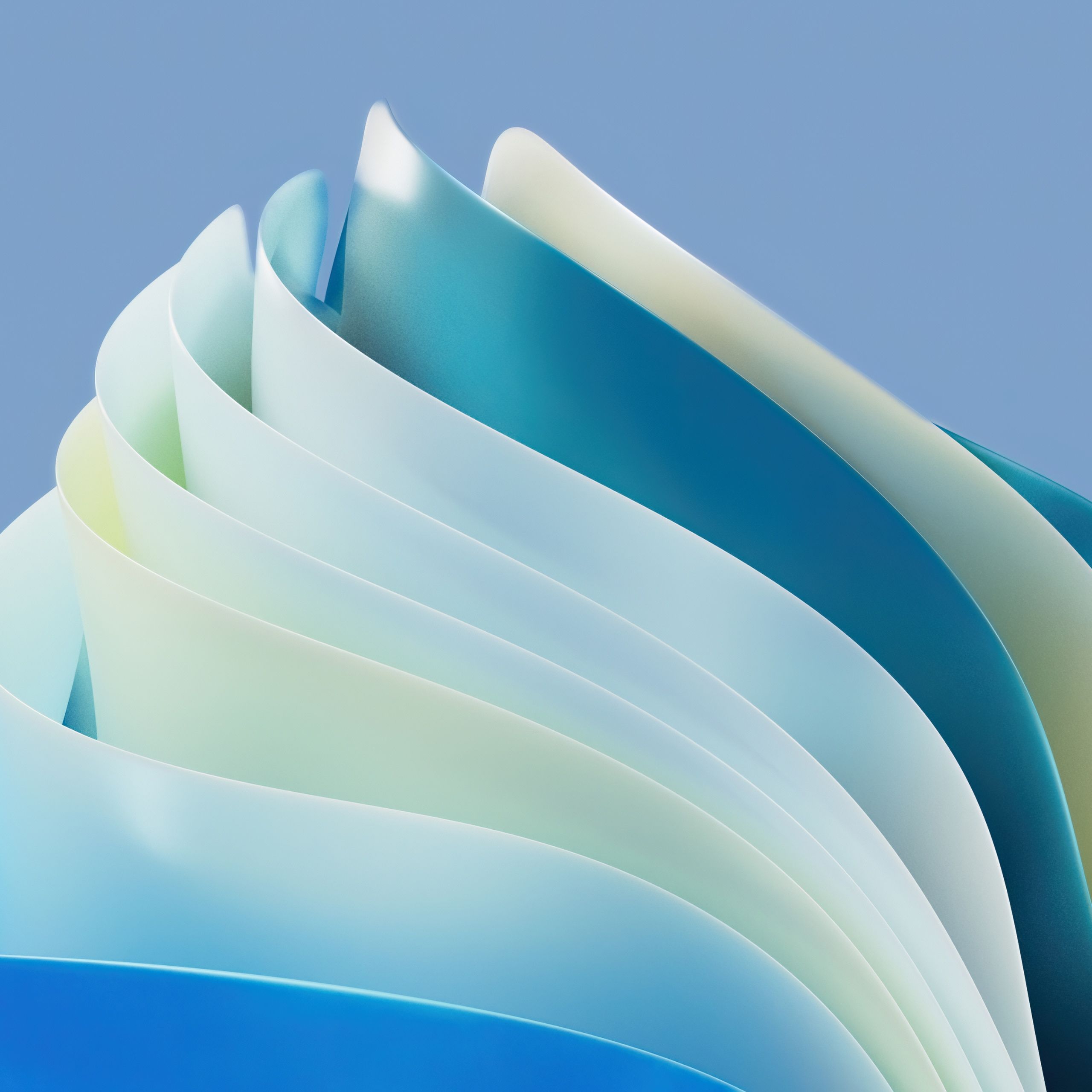 2560x2560 Blue gradient Wallpaper 4K, Abstract design, Modern, Layers