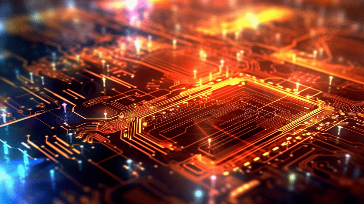 1200x673 Orange Light Effect Electronic Circuit Board, Orange, Light Effect, Science And Technology Background Image And Wallpaper for Free Download