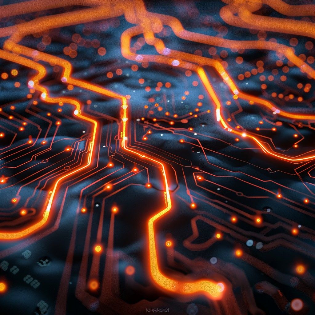 1024x1024 Download Circuit Board Glow Image, Circuit, Electronics