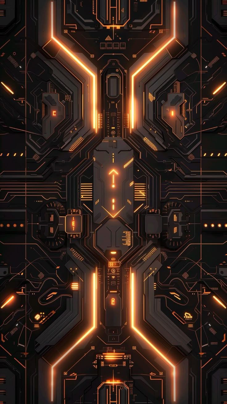 736x1308 Colorful Abstract Background with Orange and Yellow Lights. Futuristic circuit board design, Futuristic phone wallpaper