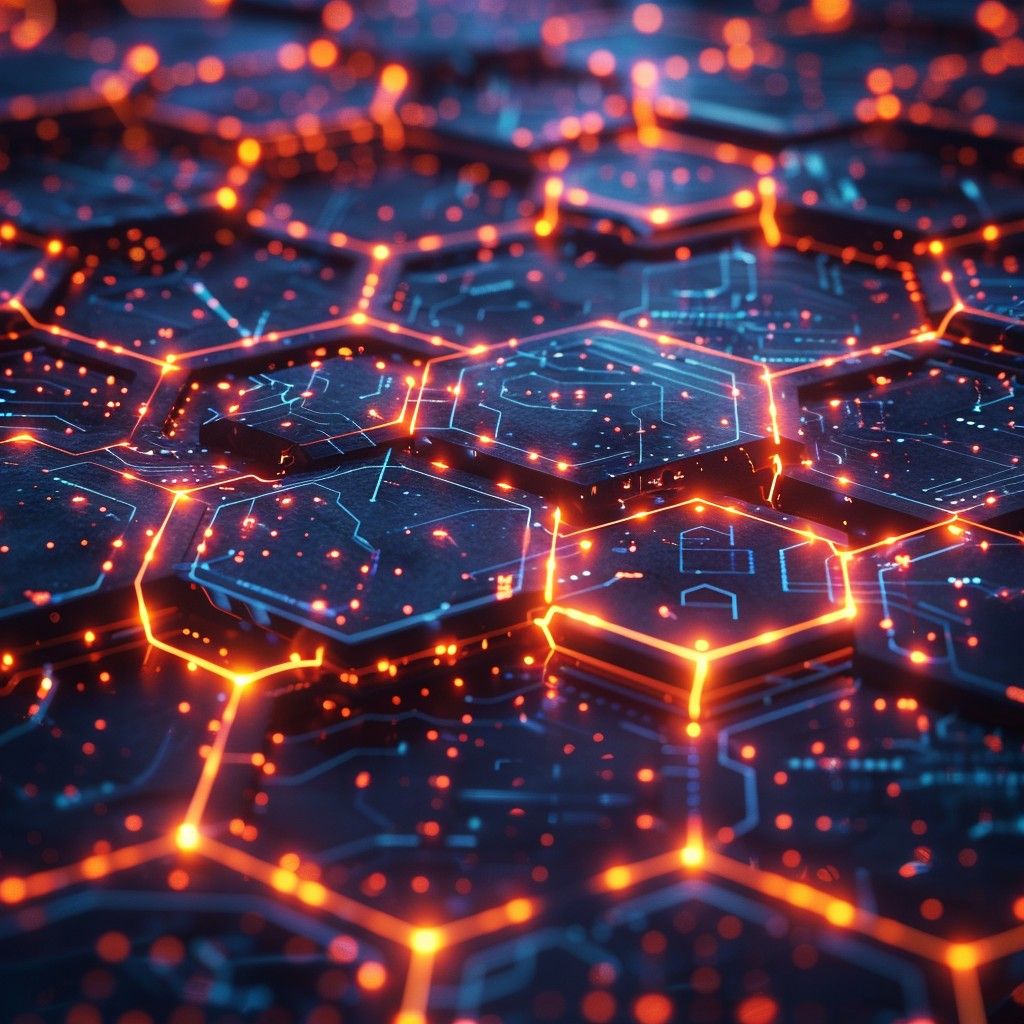1024x1024 Download Futuristic circuit board Image, Futuristic, Circuit