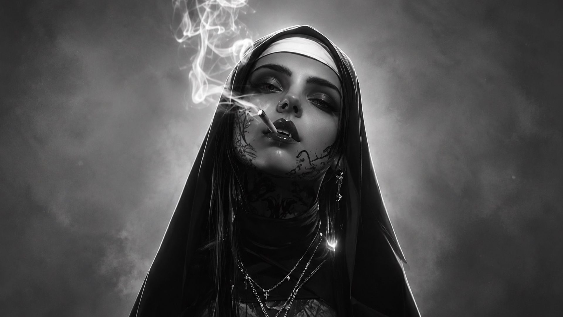 1920x1080 Gothic Smoke Queen