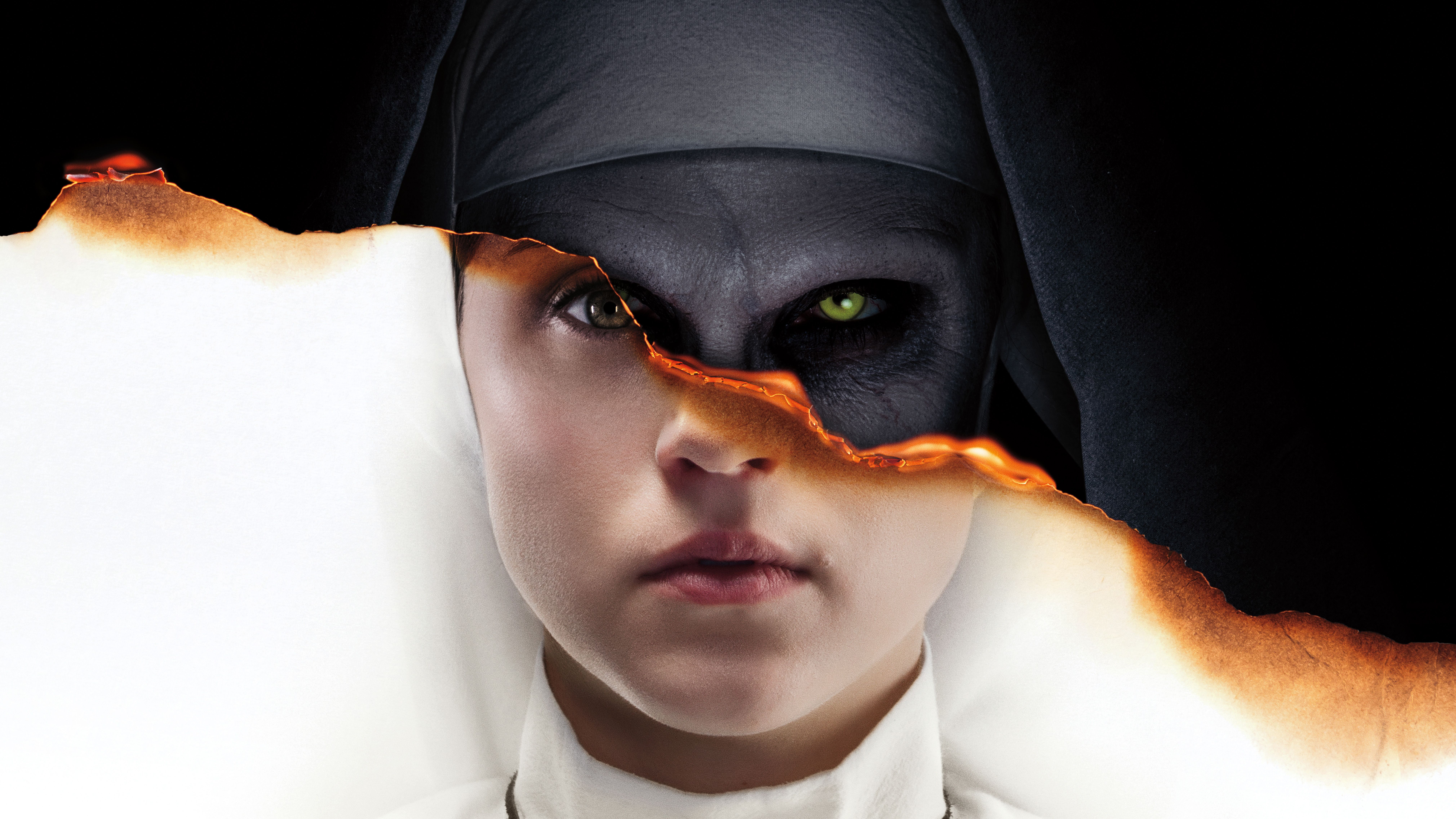 8079x4544 The Nun Unleashed: 8K Ultra HD Evil Movie Wallpaperx4544