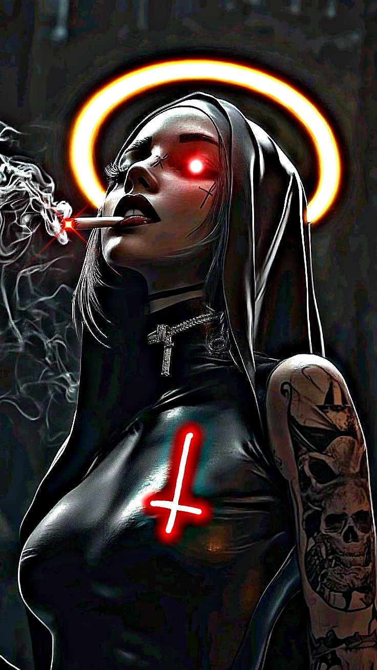 736x1308 Skeleton girl wallpaper. Female skull wallpaper, Unholy nun wallpaper, Chicano