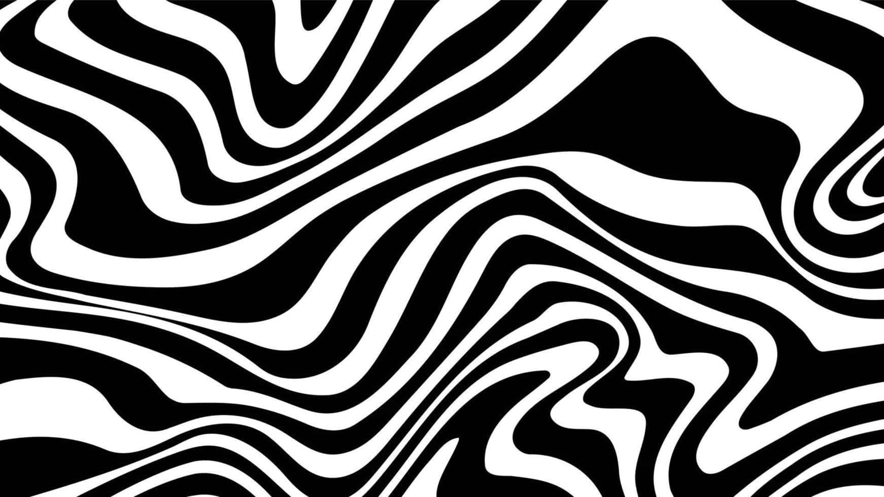 1742x980 Download Black White Abstract Waves Wallpaper