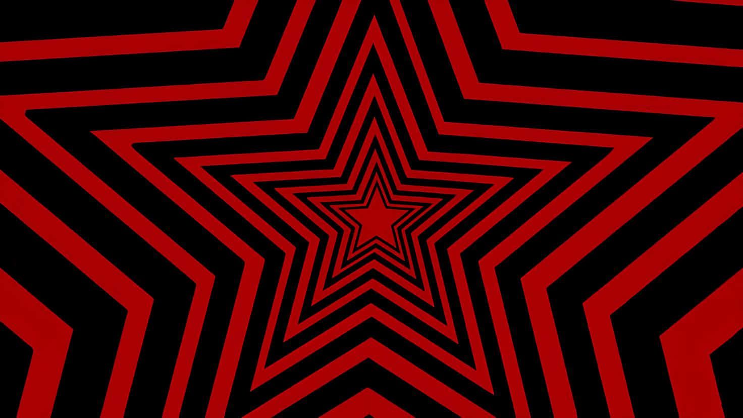 1472x828 Download Redand Black Optical Illusion Star Wallpaper