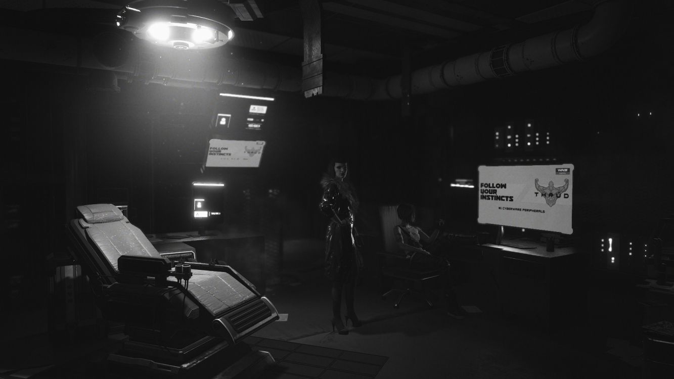 1333x750 Wallpaper Cyberpunk, Cyberpunk Cyberpunk Darkness, Monochrome, Background Free Image