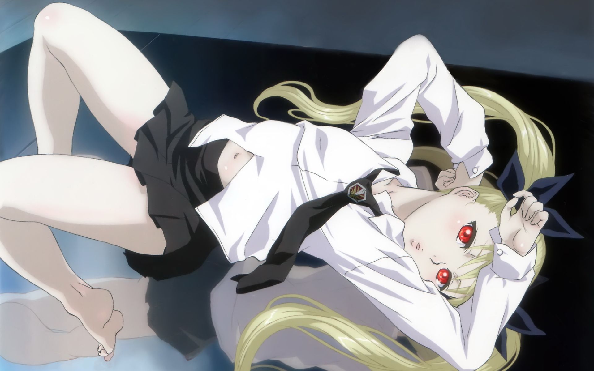1920x1200 dance in the vampire bund mina tepes jpeg artifacts blonde hair vampire